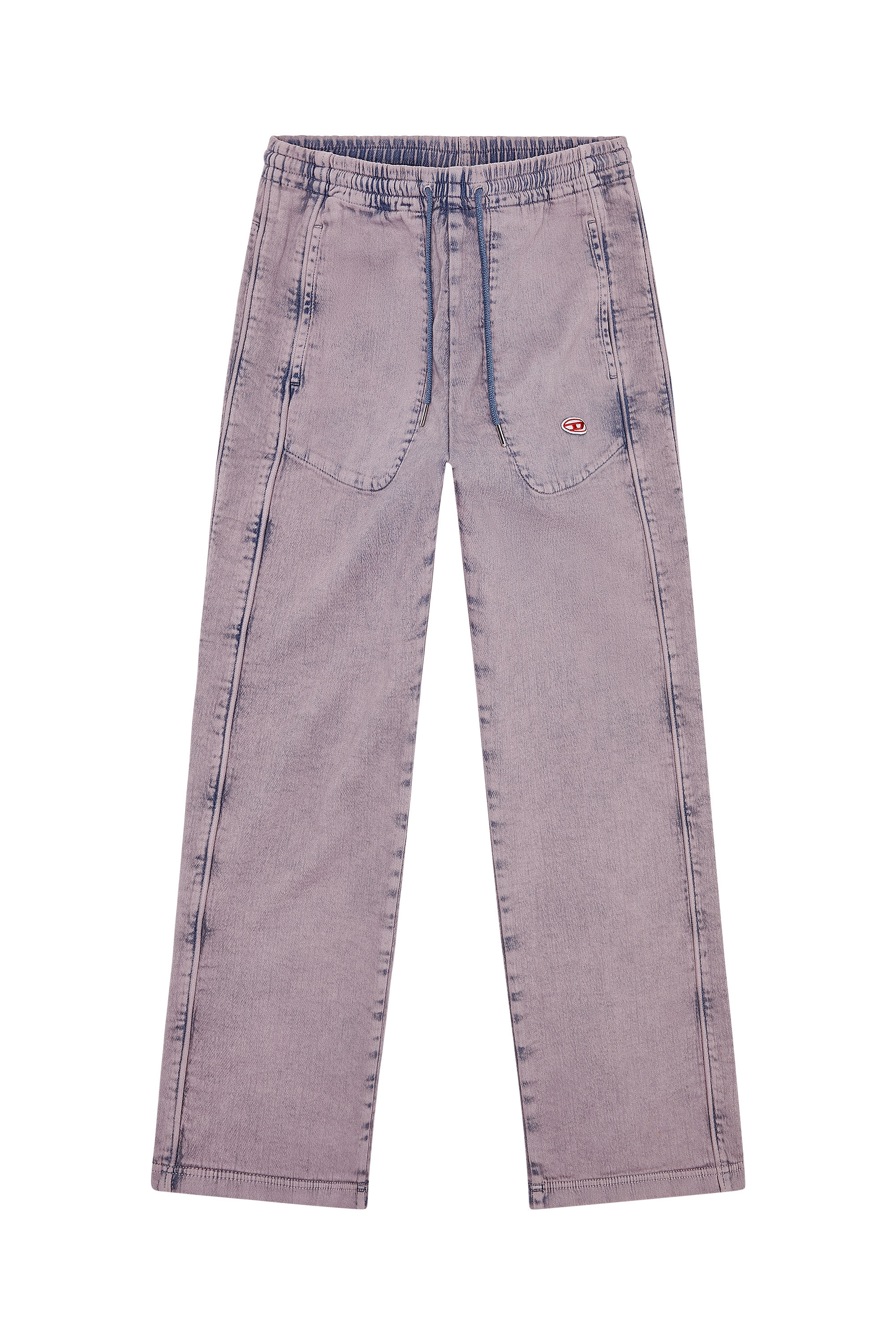 Diesel - Straight D-Martians Track Denim 09H04, Unisex's Straight D-Martians Track Denim in Lilac - 3
