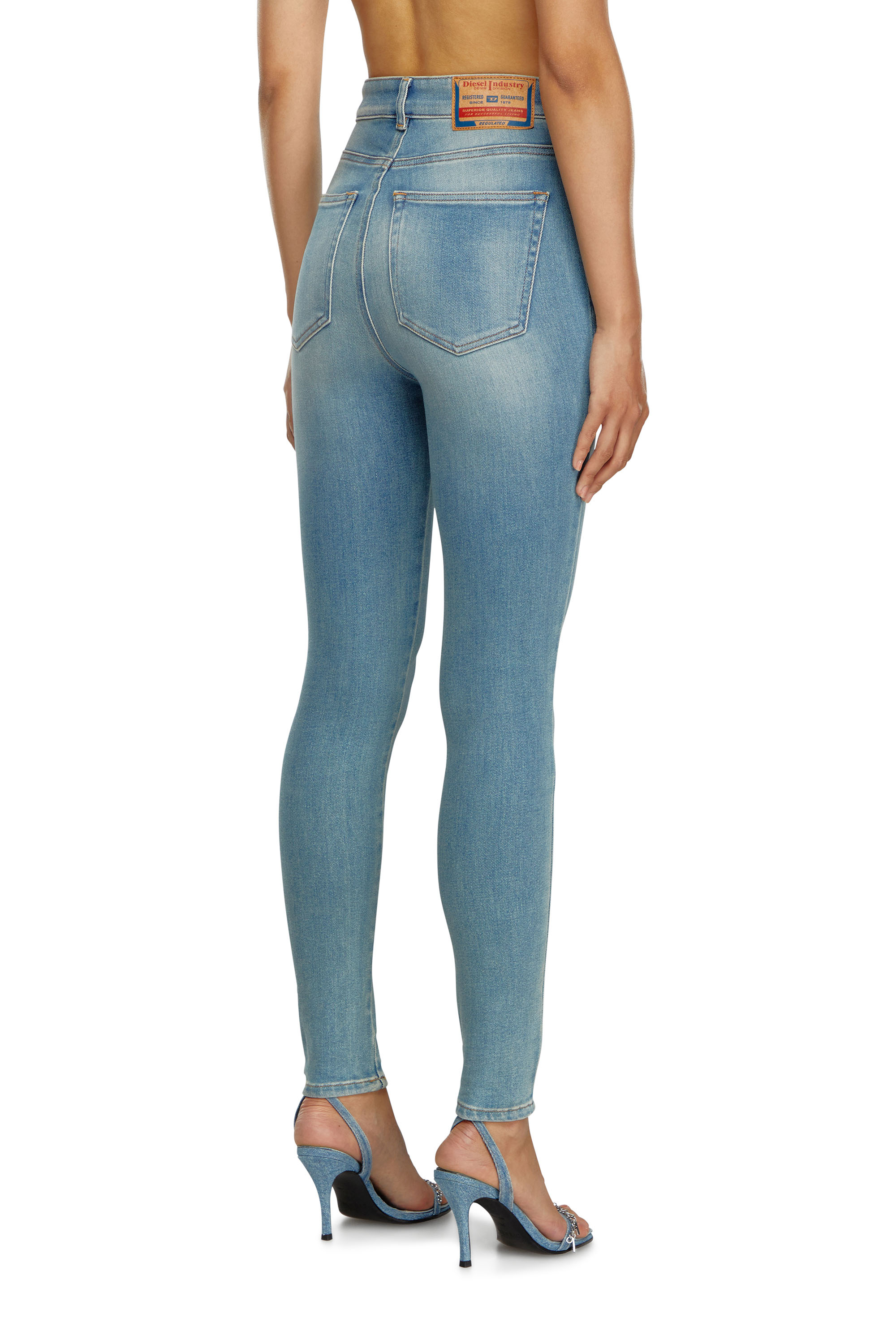 Diesel - Woman's Skinny Jeans 1984 Slandy-High 09J09, Light Blue - 4