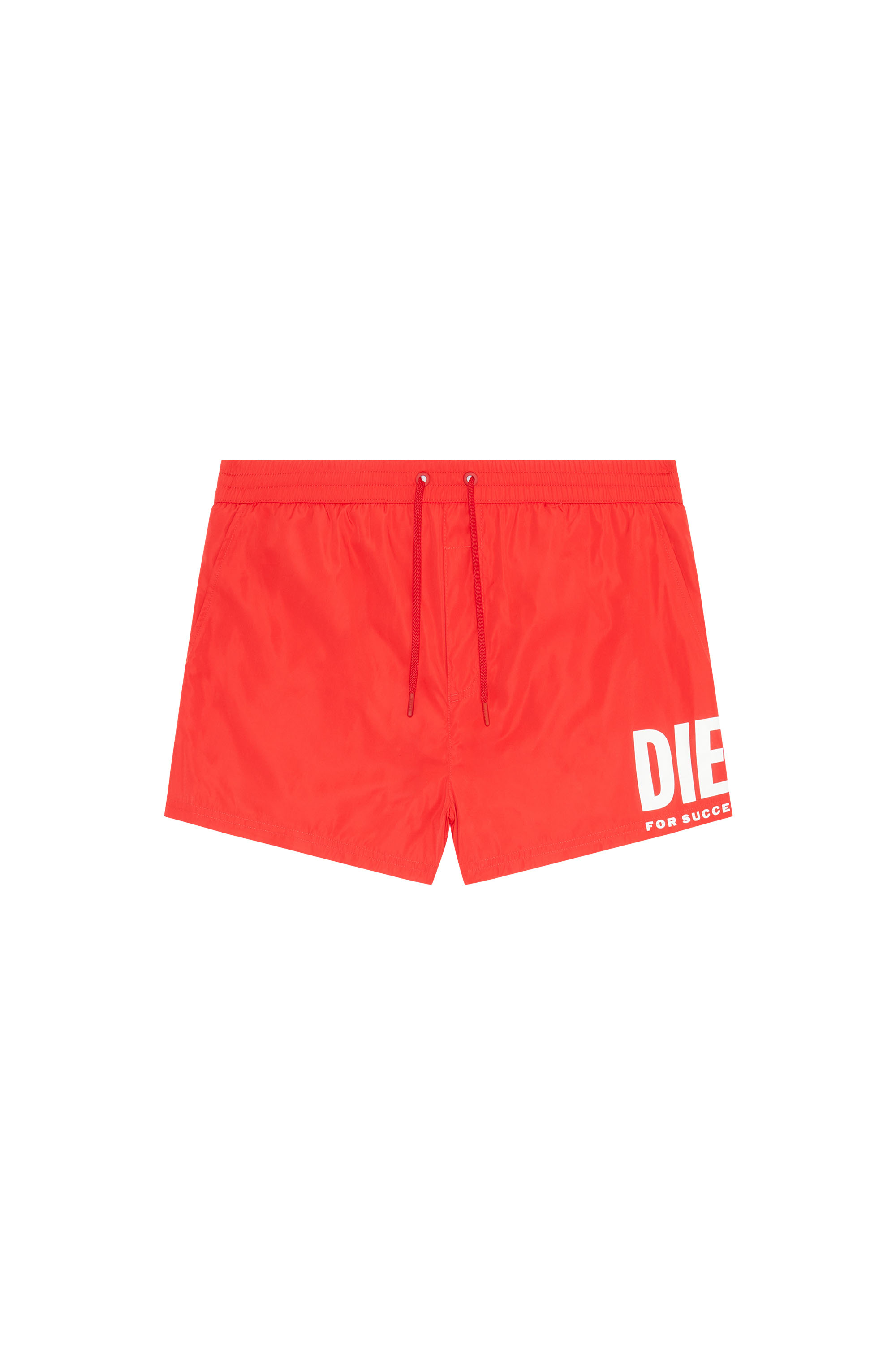 Diesel - BMBX-MIKE, Man's Swim shorts with maxi logo print in Red - 1