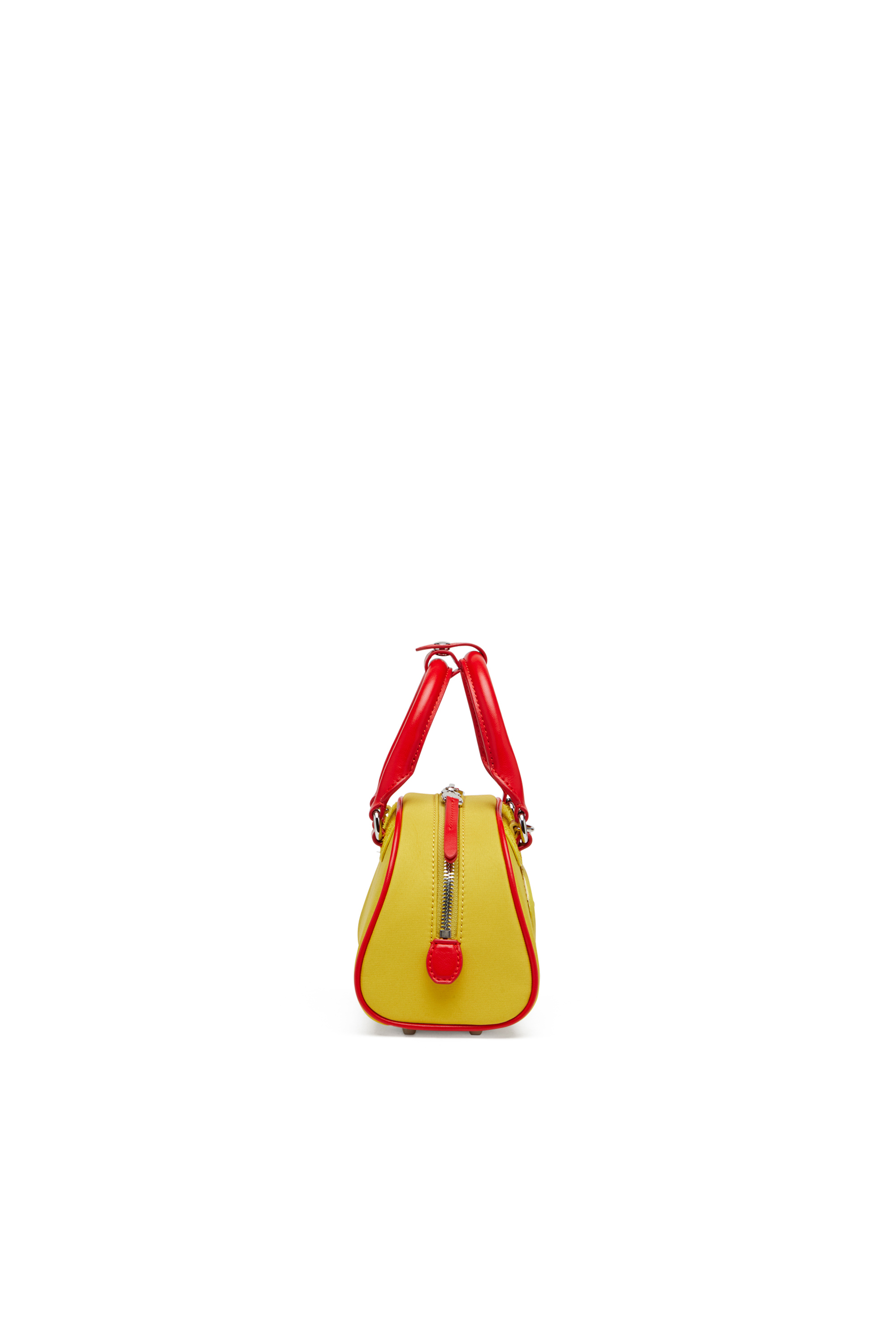 Diesel - 1DR DOME CROSSBODY, Woman's Colour-block mini bowling bag in Yellow - 3