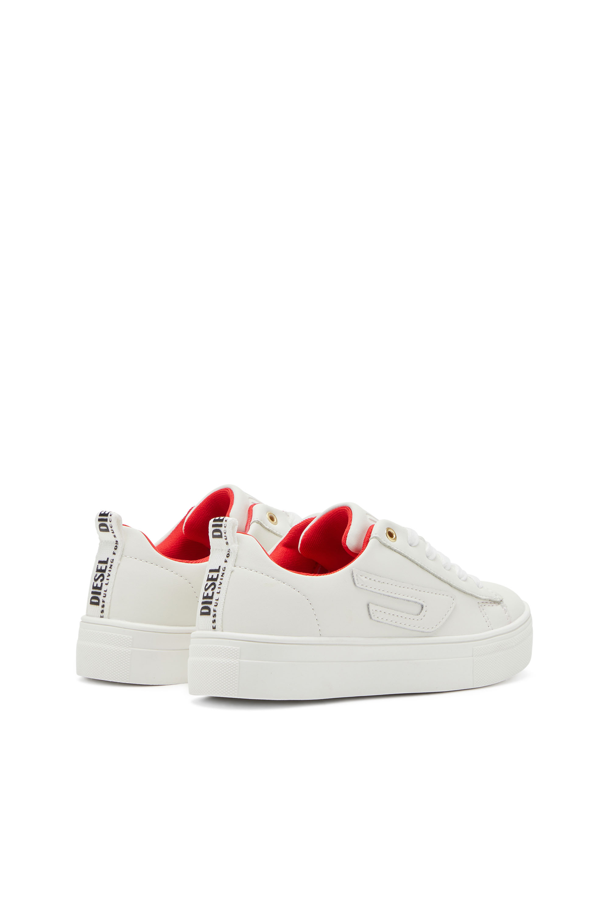 Diesel - S-VANEELA LC, Unisex's Leather platform sneakers in White - 3
