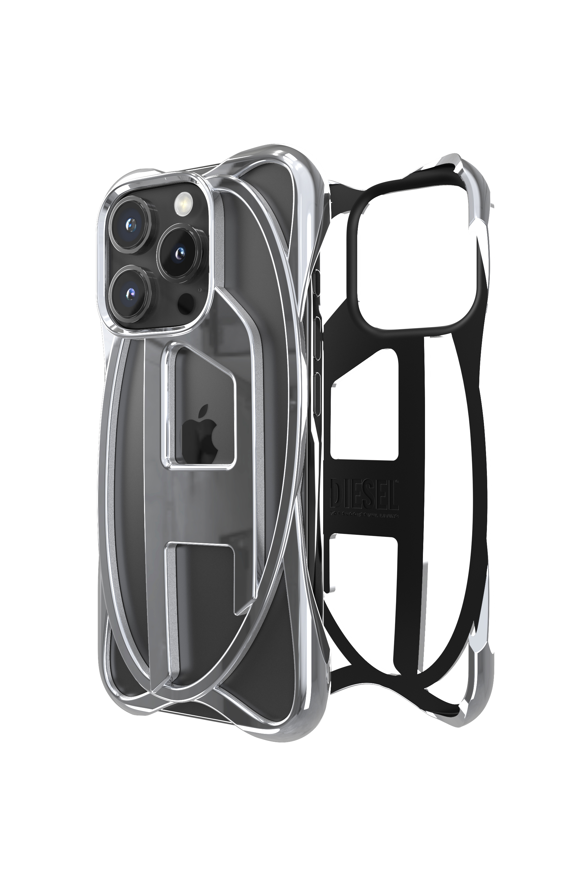 Diesel - 60267 CAGED D CASE, Unisex's Caged D Case iPhone 16 Pro in Grey - 1