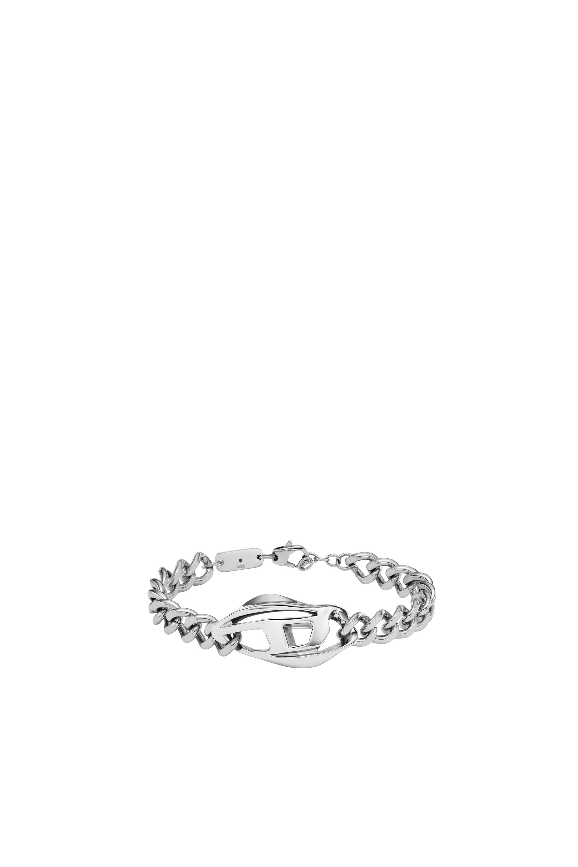 Diesel - DX1413, Unisex's Stainless Steel Chain Bracelet in Silver - 1