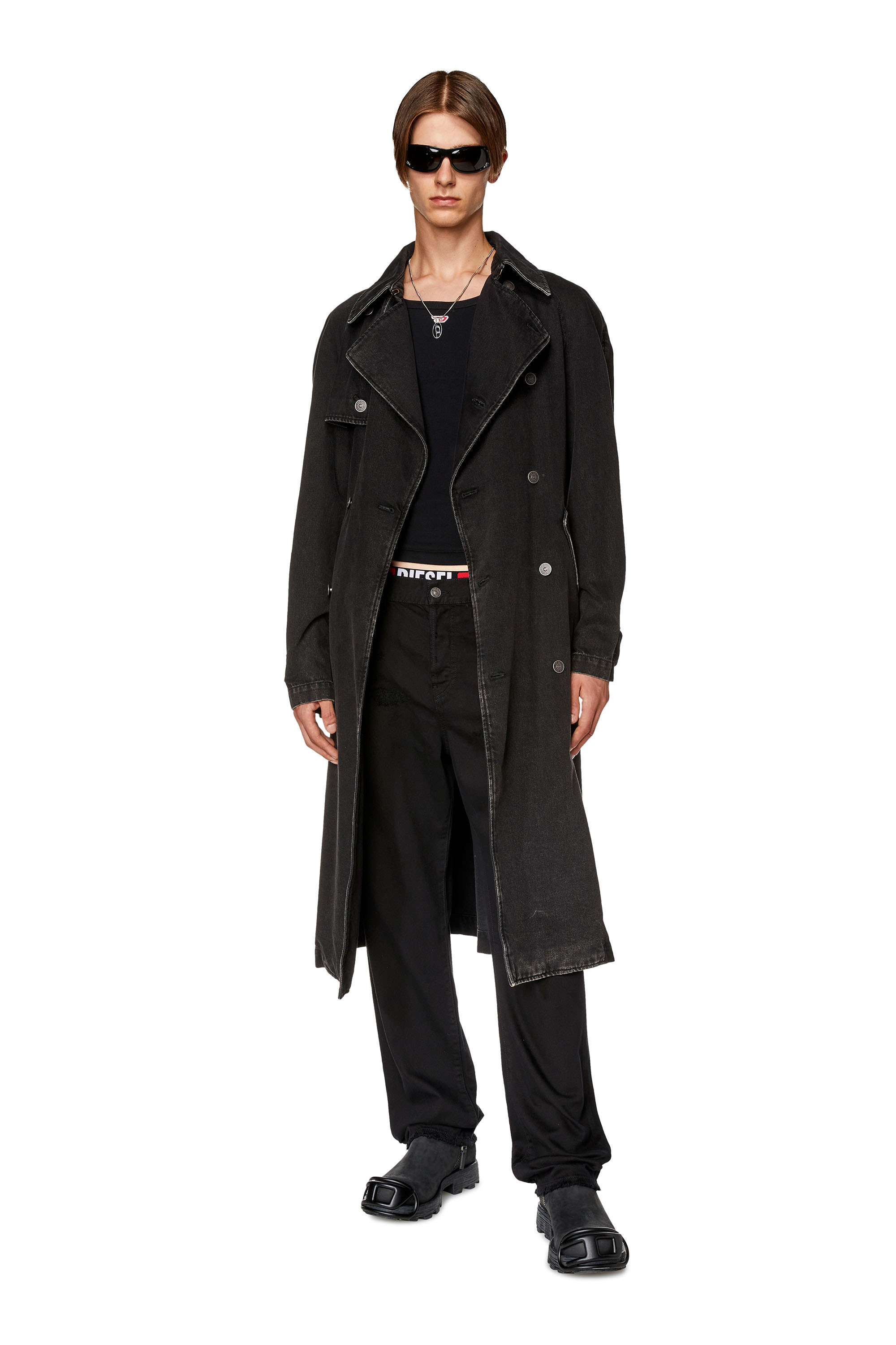 Diesel - Straight Jeans 2020 D-Viker 068HJ, Man's Straight Jeans - 2020 D-Viker in Black/Dark grey - 2