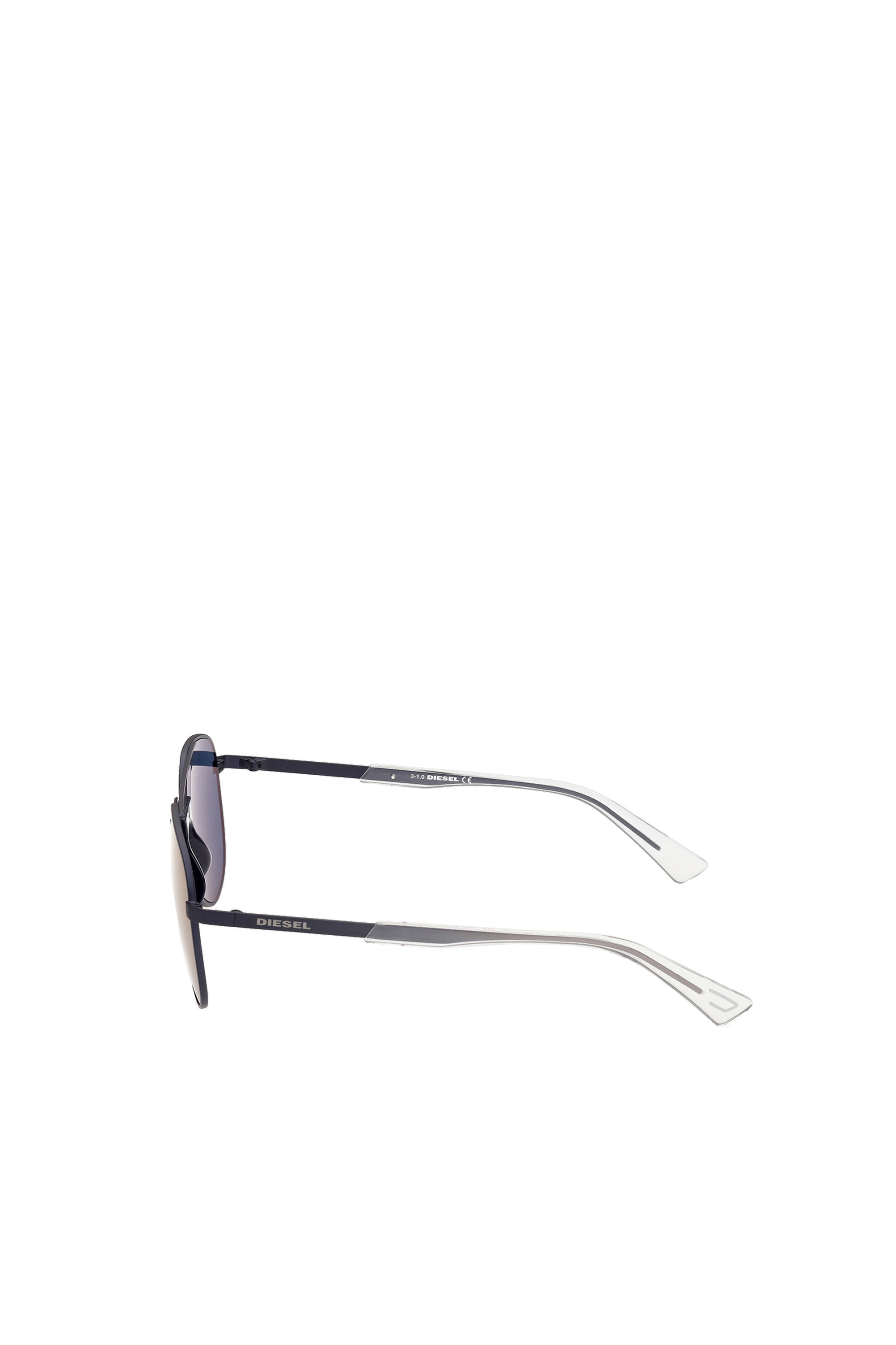 Diesel - DL0339, Man's Sunglasses Reinvented aviator shape in Black/Blue - 1