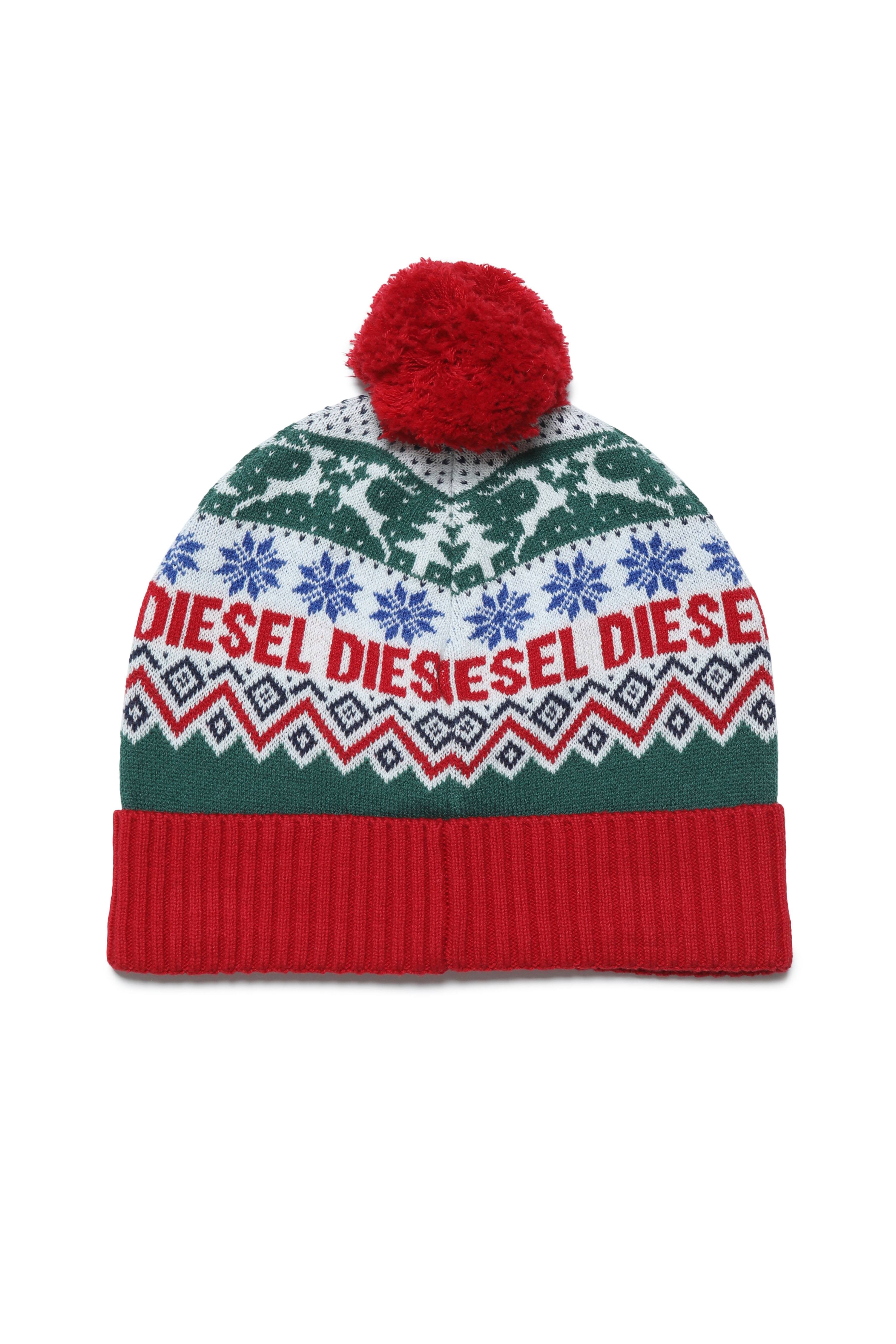 Diesel - FERRY CHR, Unisex's Christmas beanie in wool blend in Multicolor - 2