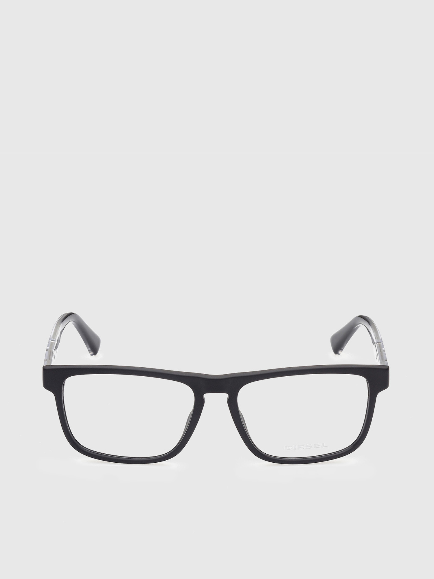 Diesel - DL5406, Unisex's Optical glasses with the transparent injection-molded temples in Black/White - 1