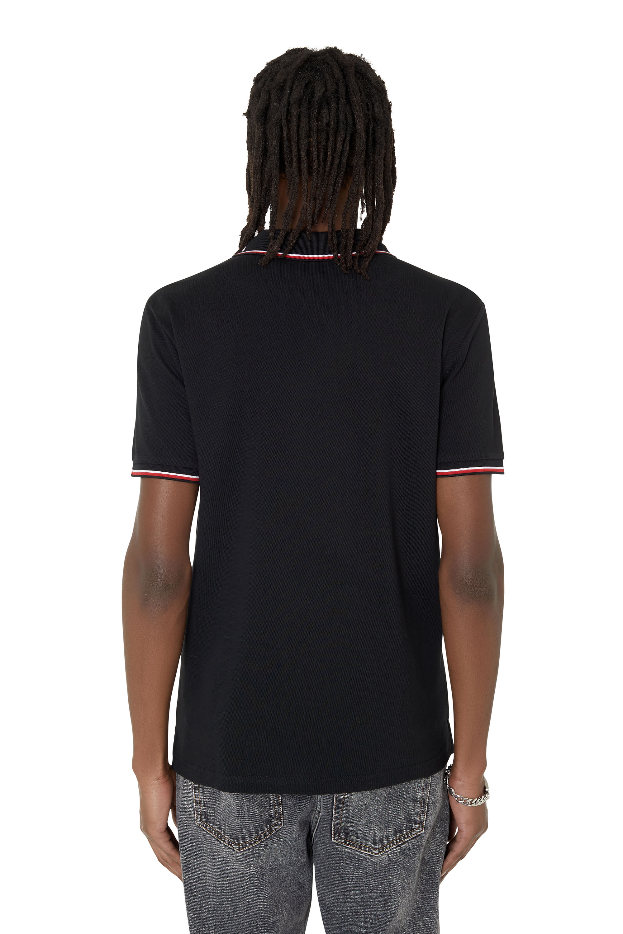 Diesel - T-SMITH-D, Man's Polo shirt with D logo in Black - 4