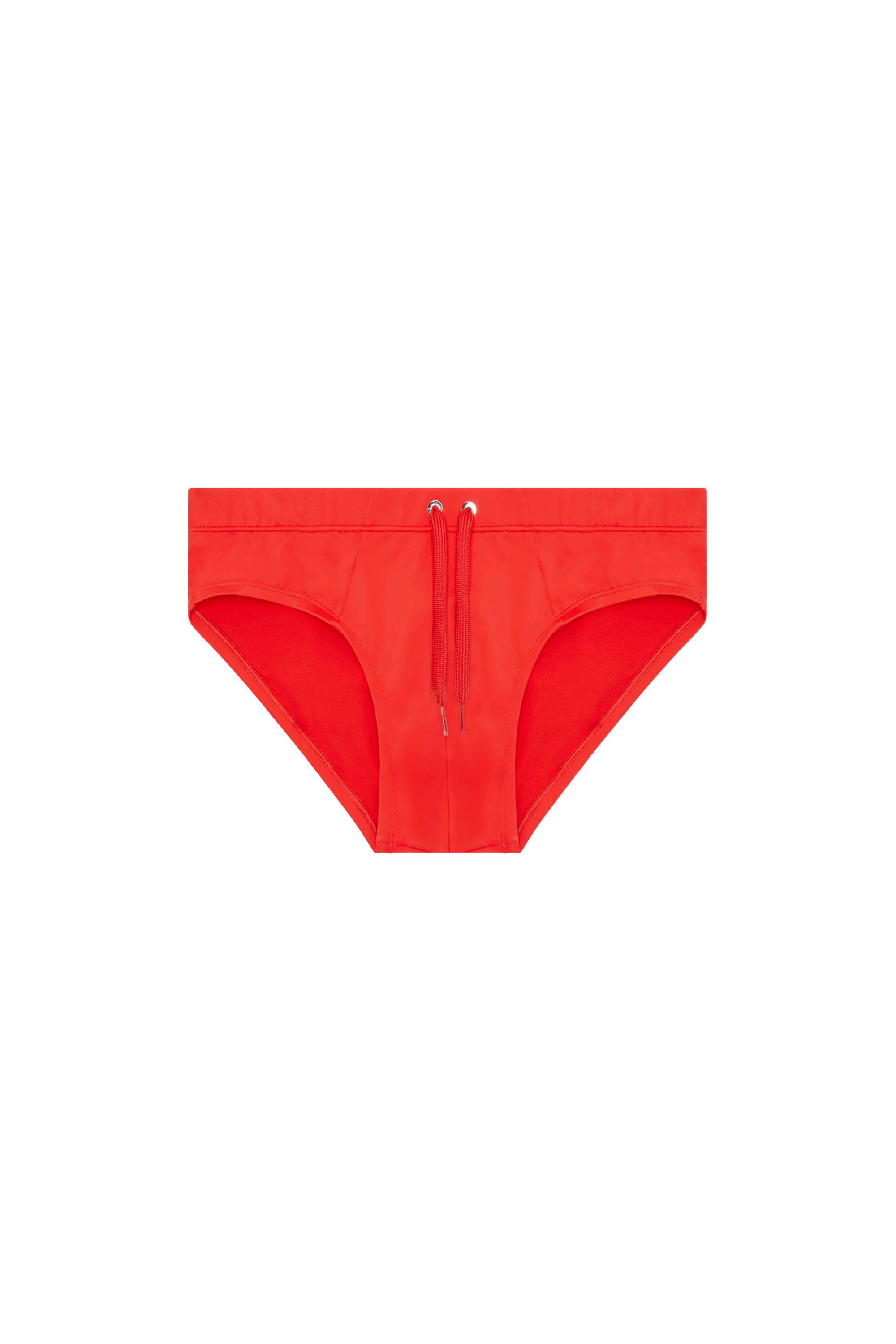 Diesel - BMBR-ALFIE, Man's Swim briefs with back logo print in Red - 4