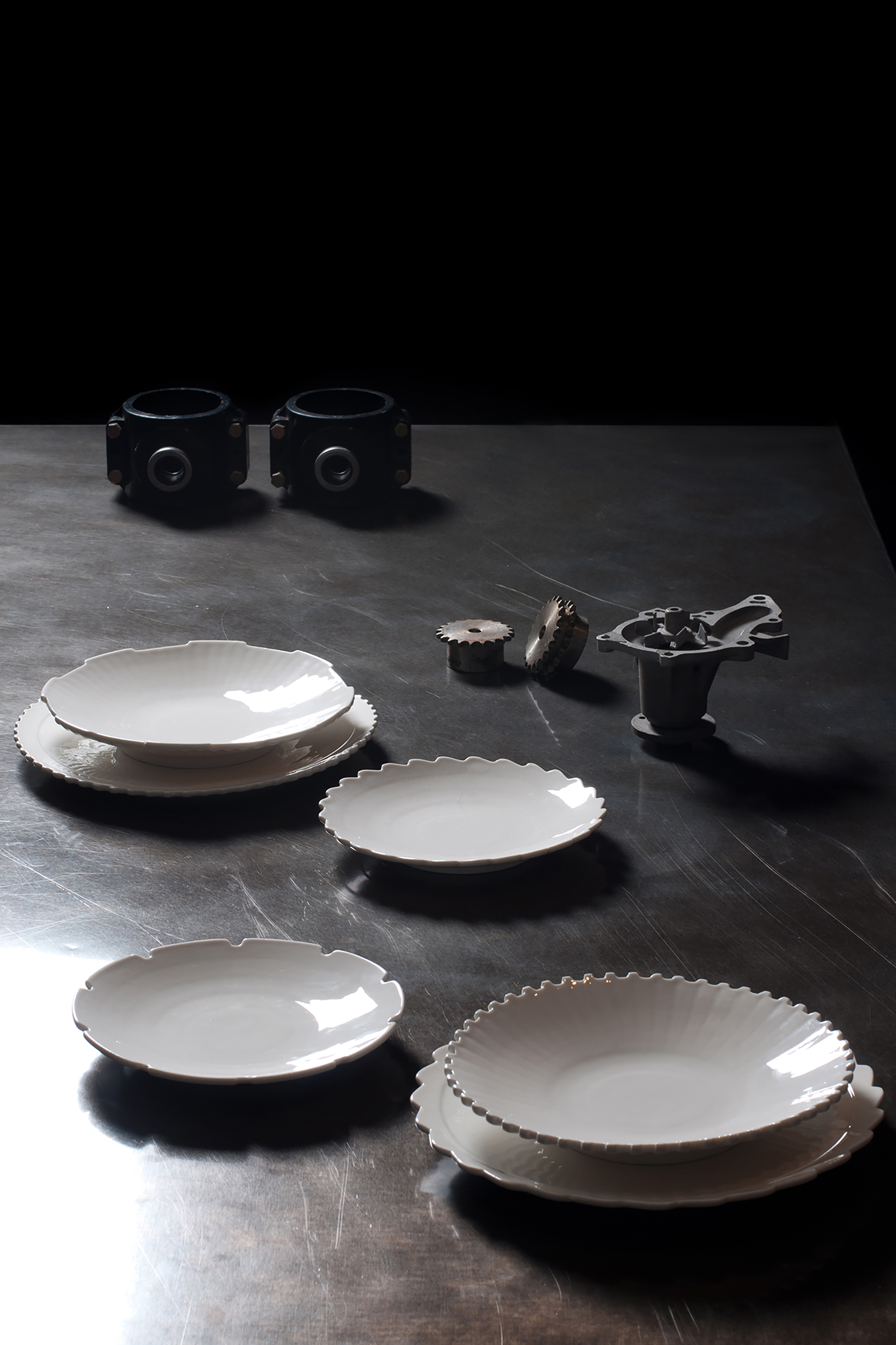 Diesel - 10985 MACHINE COLLEC, Unisex's Porcelain dessert plate in White - 3