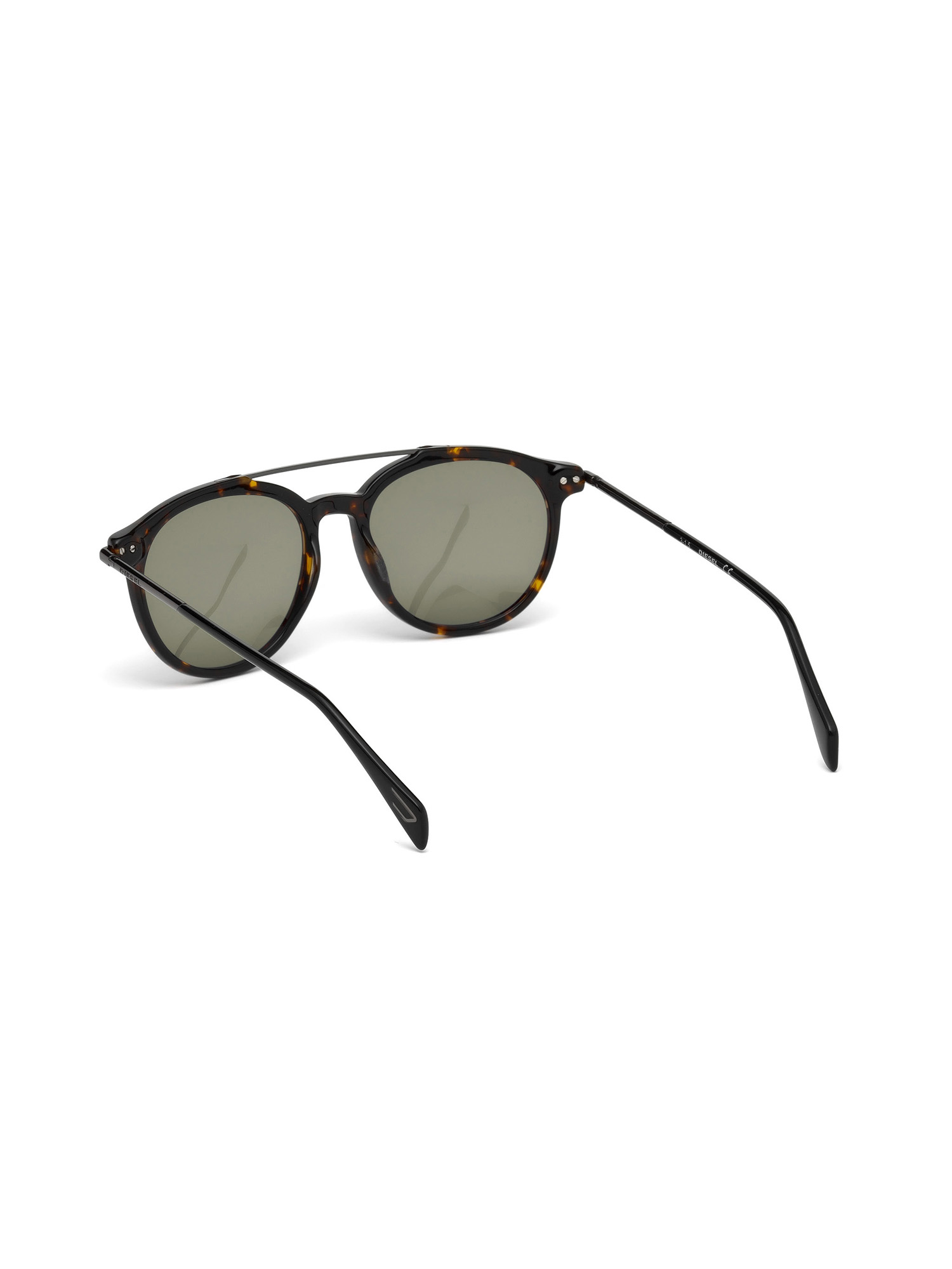 Diesel - DM0188, Unisex's Vintage look eyewear with metal details in Dark Brown - 2
