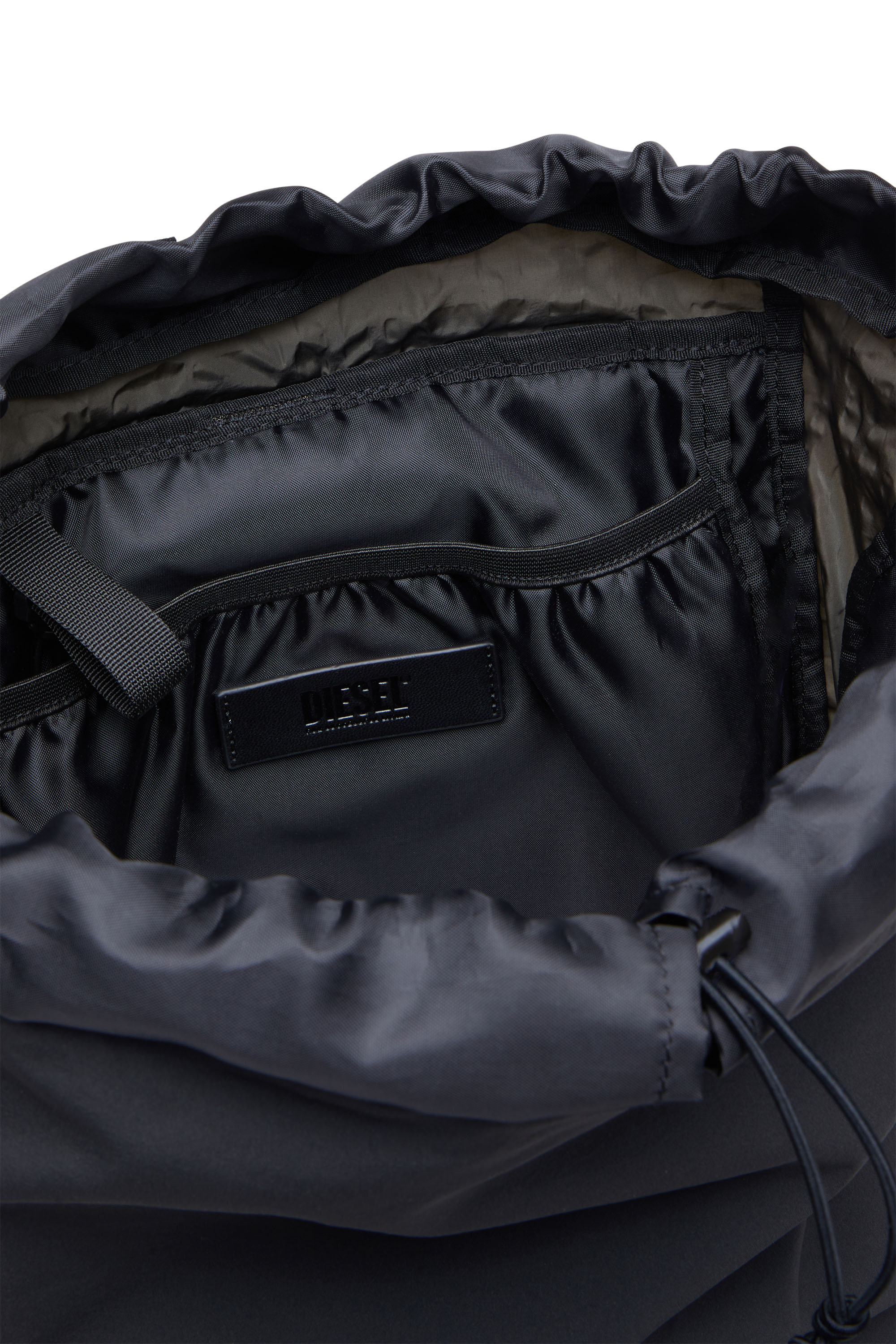 Diesel - DRAPE BACKPACK X, Unisex's Drape Backpack X - Backpack in nylon, Lycra and mesh in Black - 4