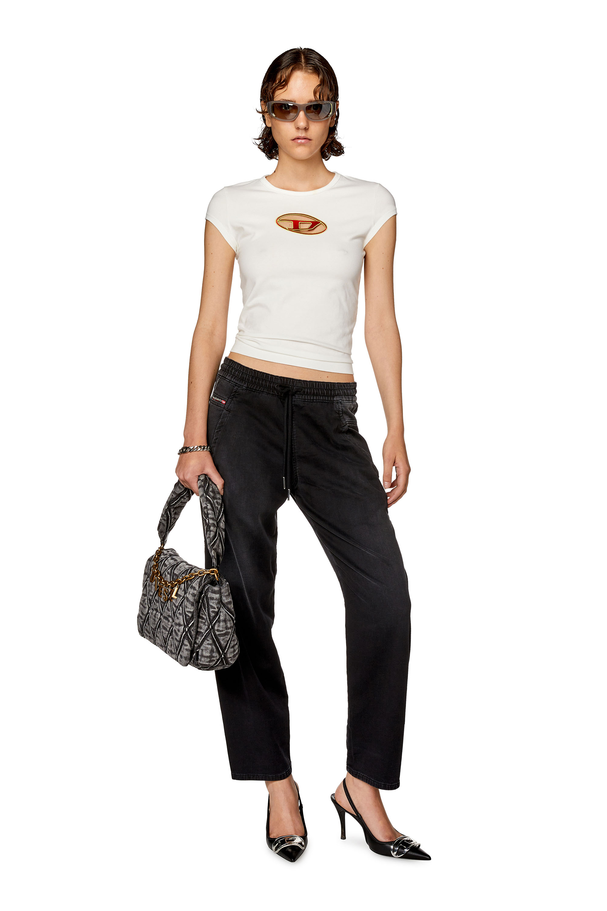 Diesel - Woman's Boyfriend 2031 D-Krailey Joggjeans® 068EC, Black/Dark grey - 2