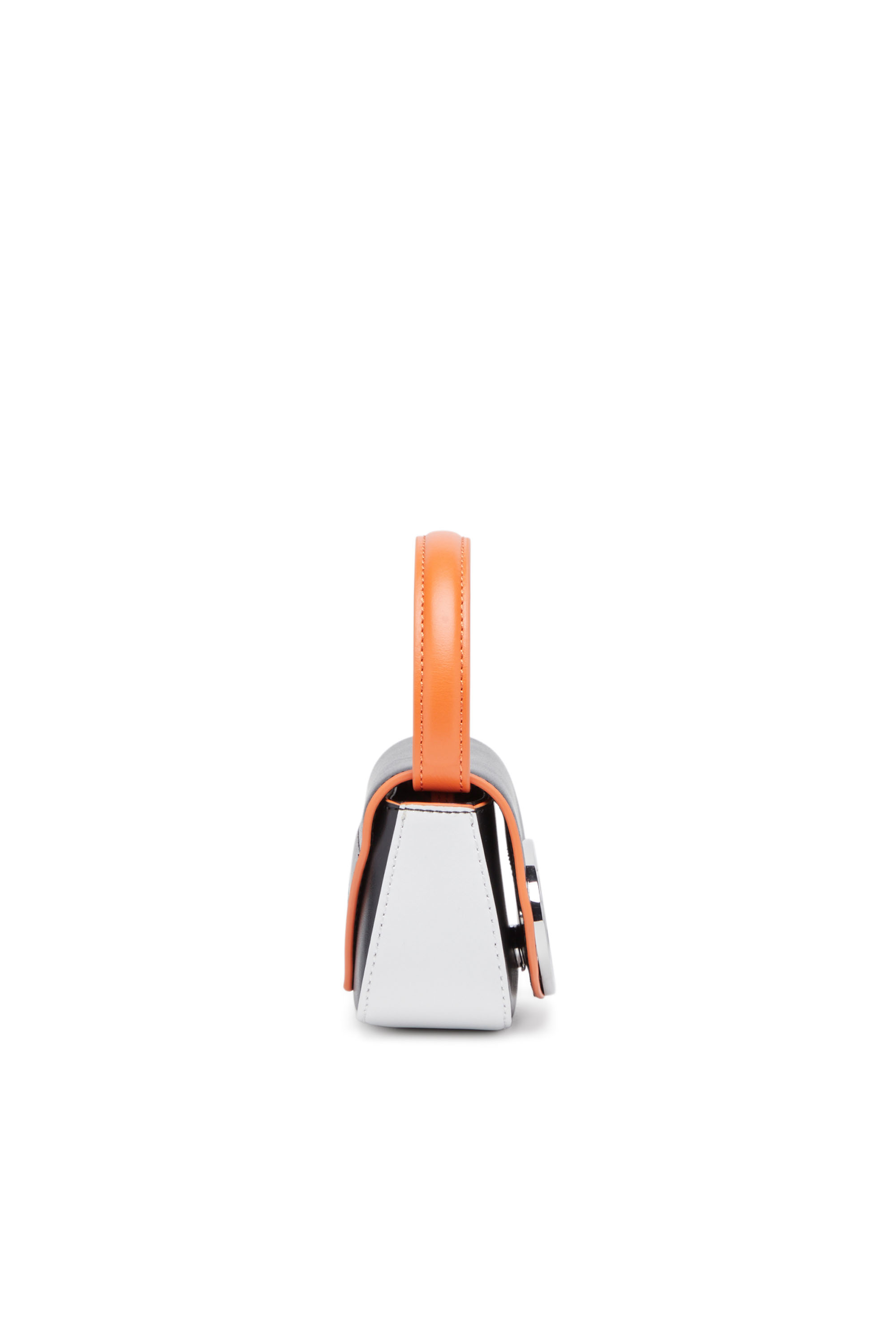 Diesel - 1DR XS, Woman's 1DR XS - Iconic mini bag in colour-block nappa in Black/Orange - 3