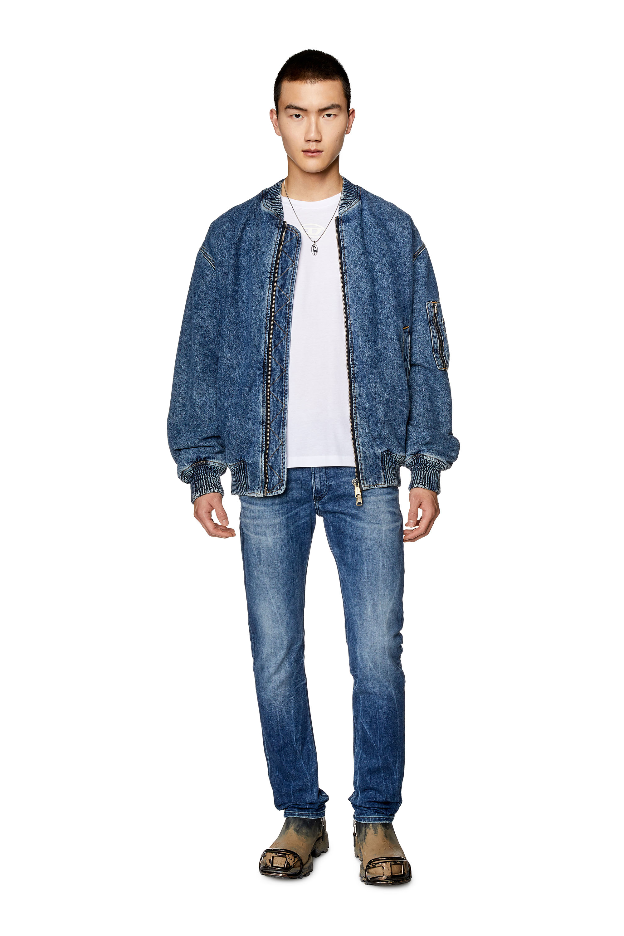 Diesel - Man's Skinny Jeans 1979 Sleenker 09G30, Medium blue - 2