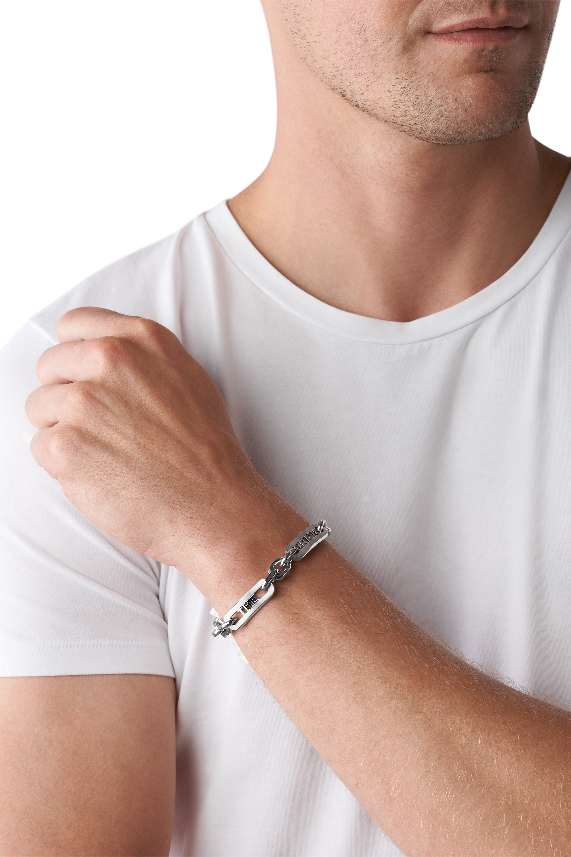 Diesel - DX1330, Man's Stainless Steel Chain Bracelet in Silver - 3