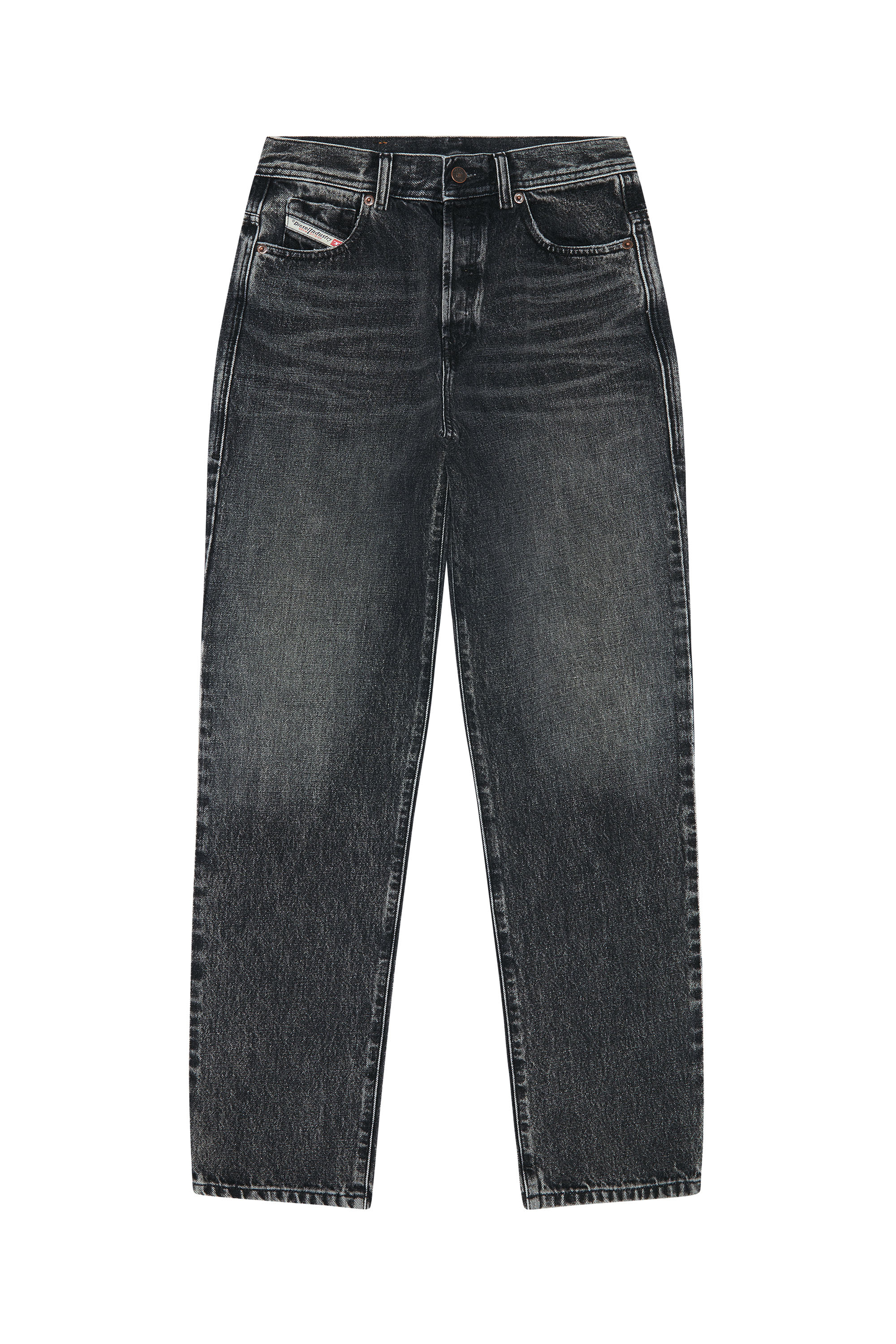 Diesel - Straight Jeans 1956 D-Tulip 007C4, Woman's Straight Jeans - 1956 D-Tulip in Black/Dark grey - 3