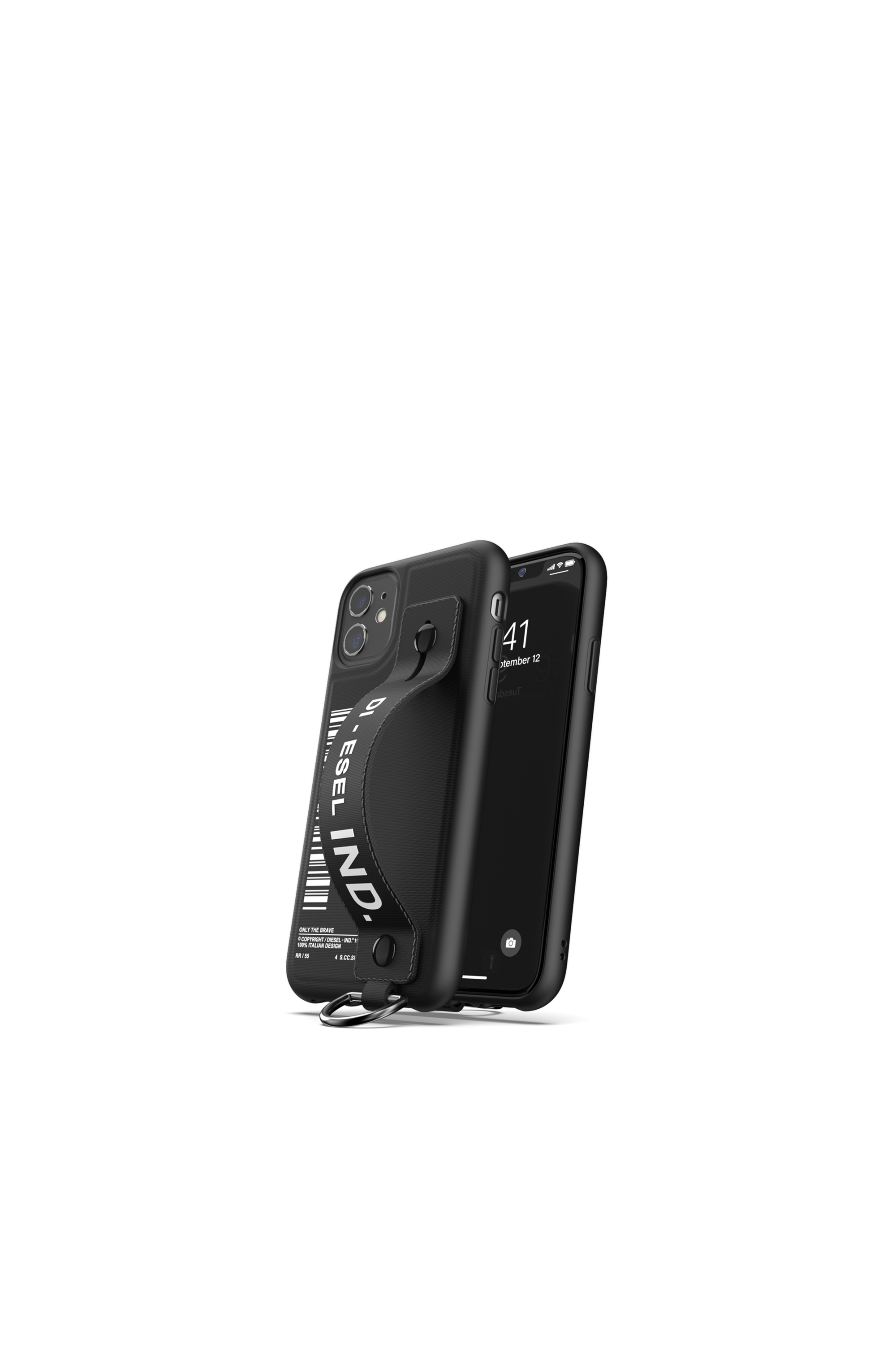Diesel - 42004 STANDARD CASE, Unisex's Handstrap case for iPhone 11 in Black - 3