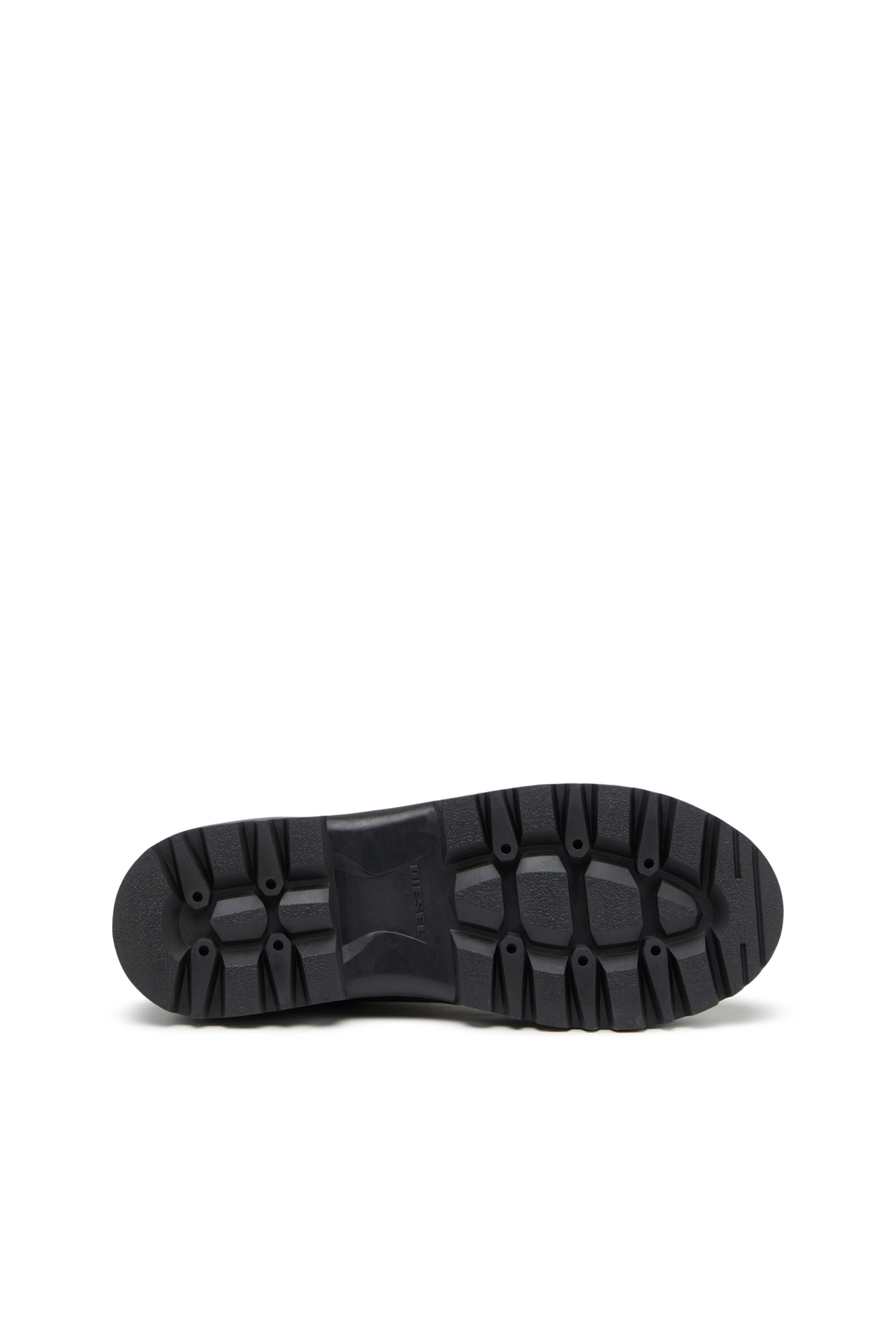 Diesel - D-HIKO SH X, Unisex's D-Hiko SH X - Treated leather shoes with rubber overlay in Black - 4