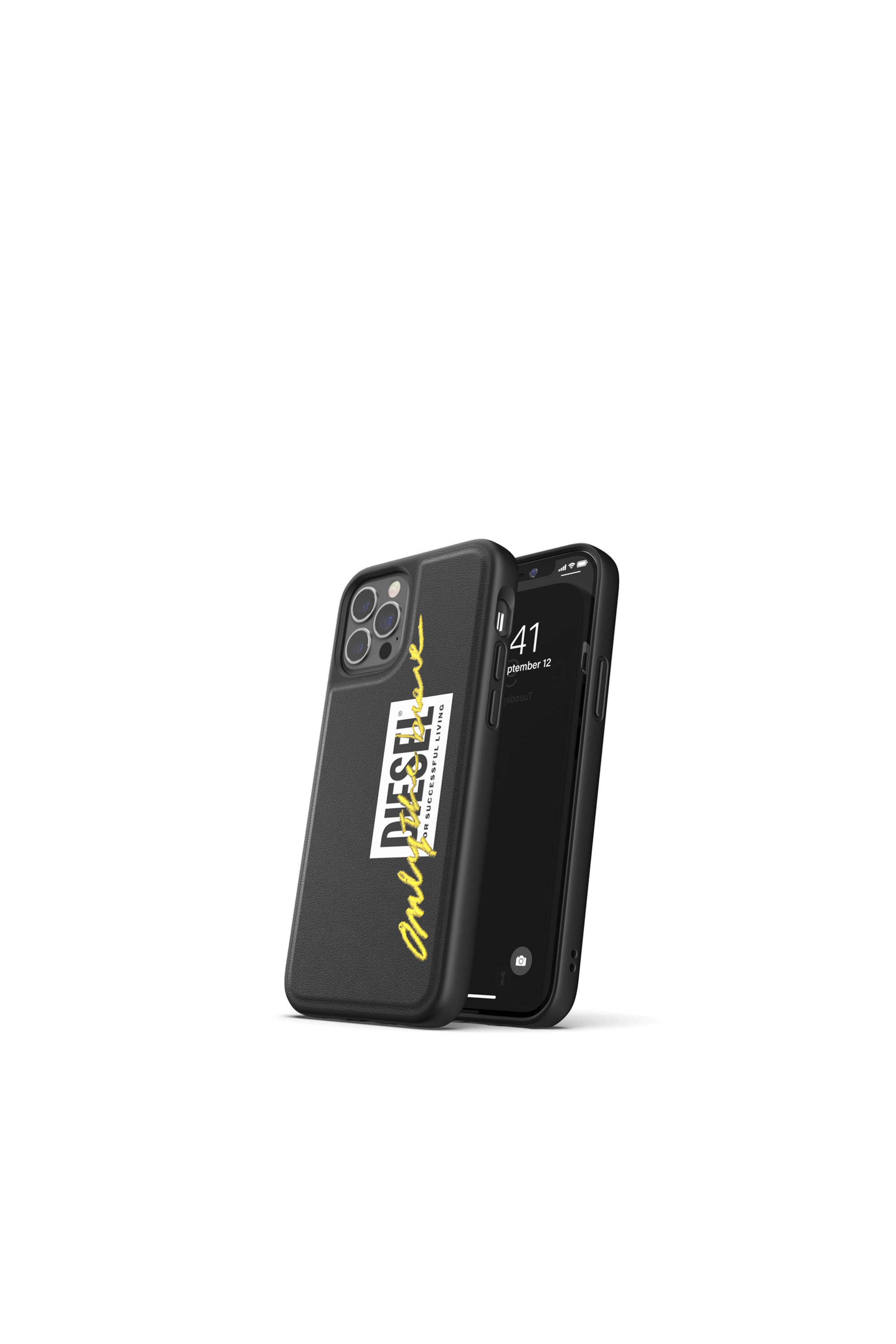 Diesel - 42507 STANDARD CASE, Unisex's Moulded Case Core for iPhone 12/12 Pro in Black/Yellow - 3
