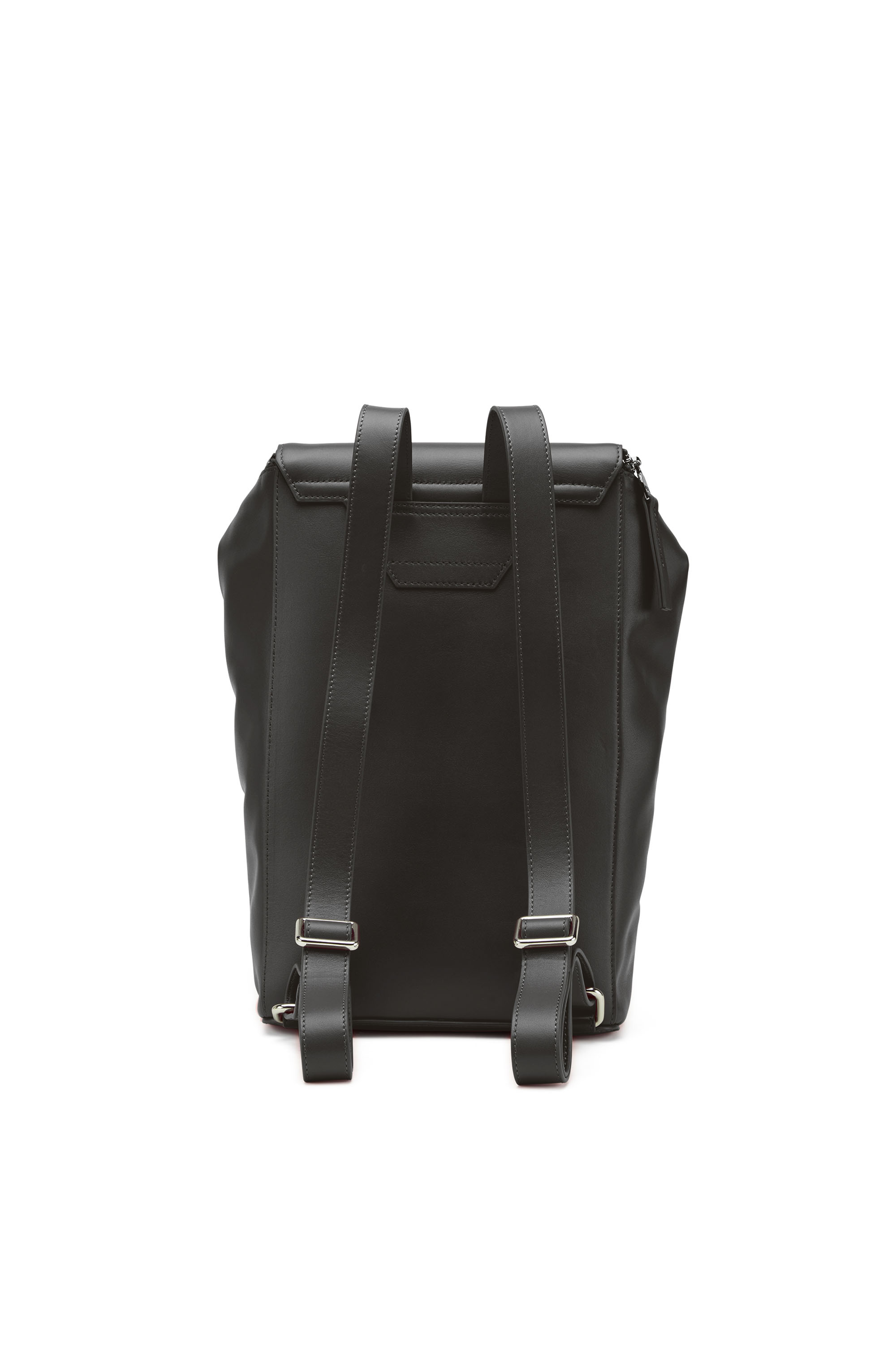 Diesel - 1DR-BACKPACK, Woman's 1DR-Backpack - Leather backpack with logo plaque in Black - 2
