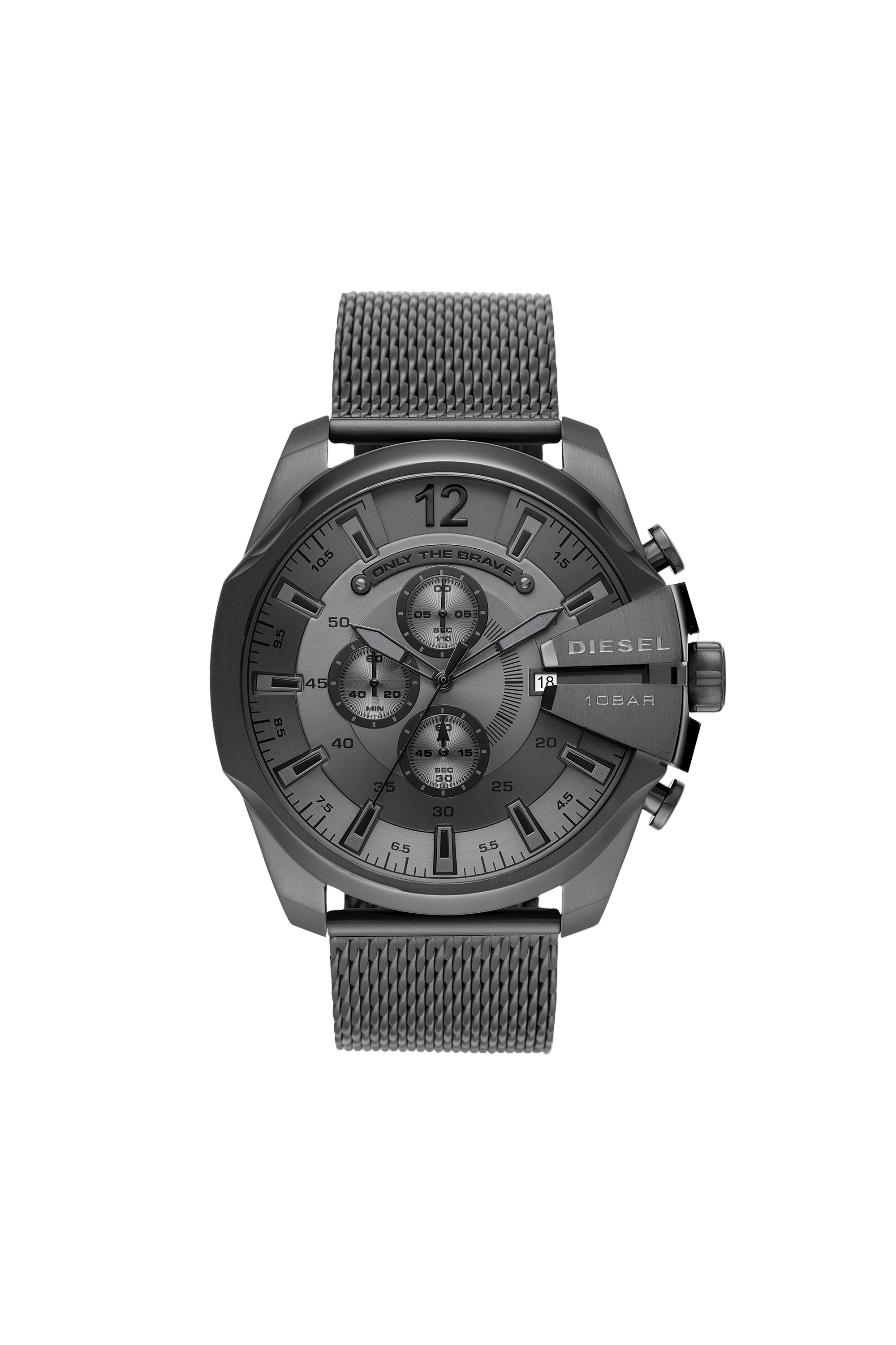 Diesel - DZ4527, Man's Mega Chief Chronograph Gunmetal Stainless Steel Watch in Black - 1