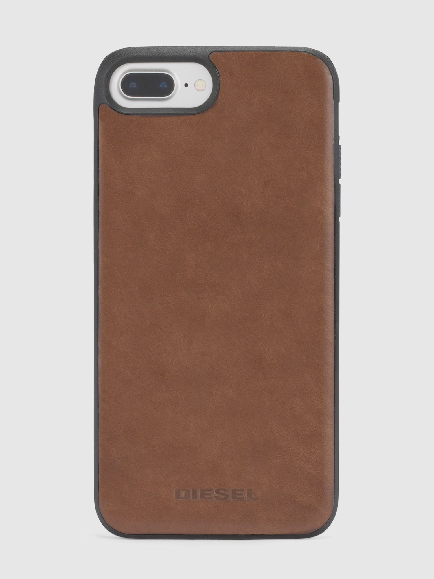 Diesel - BROWN LEATHER IPHONE 8 PLUS/7 PLUS/6s PLUS/6 PLUS CASE, Unisex's Brown case, iPhone 8 Plus/7 Plus/6s Plus/6 Plus in Brown - 3