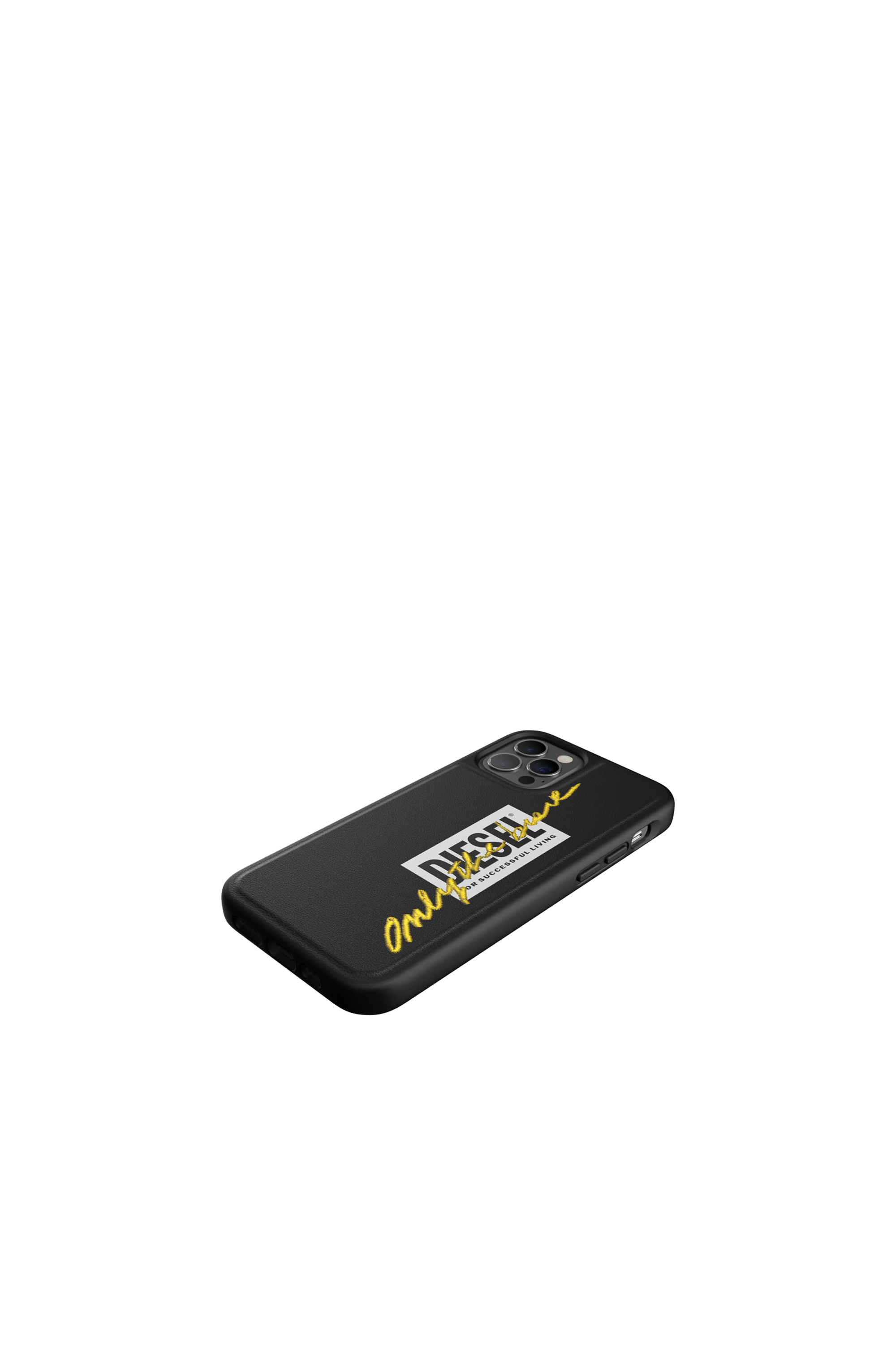Diesel - 42507 STANDARD CASE, Unisex's Moulded Case Core for iPhone 12/12 Pro in Black/Yellow - 4