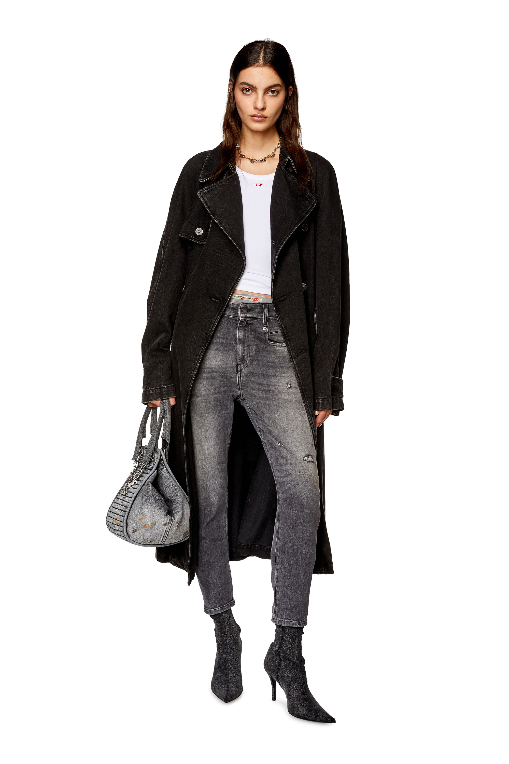 Diesel - Woman's Boyfriend Jeans Fayza 09G21, Black/Dark grey - 2