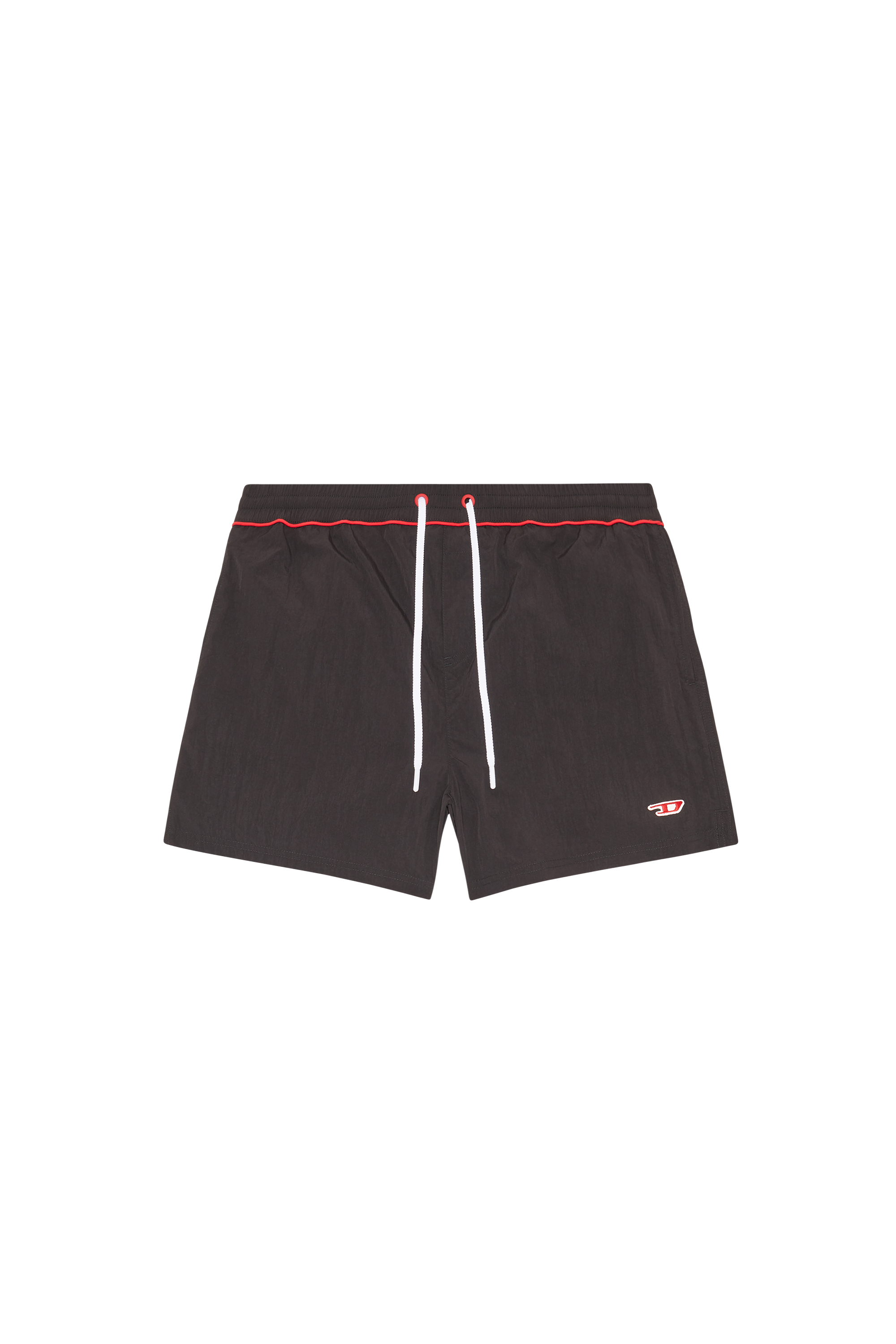 Diesel - BMBX-NICO, Man's Mid-length swim shorts with contrast piping in Black - 1