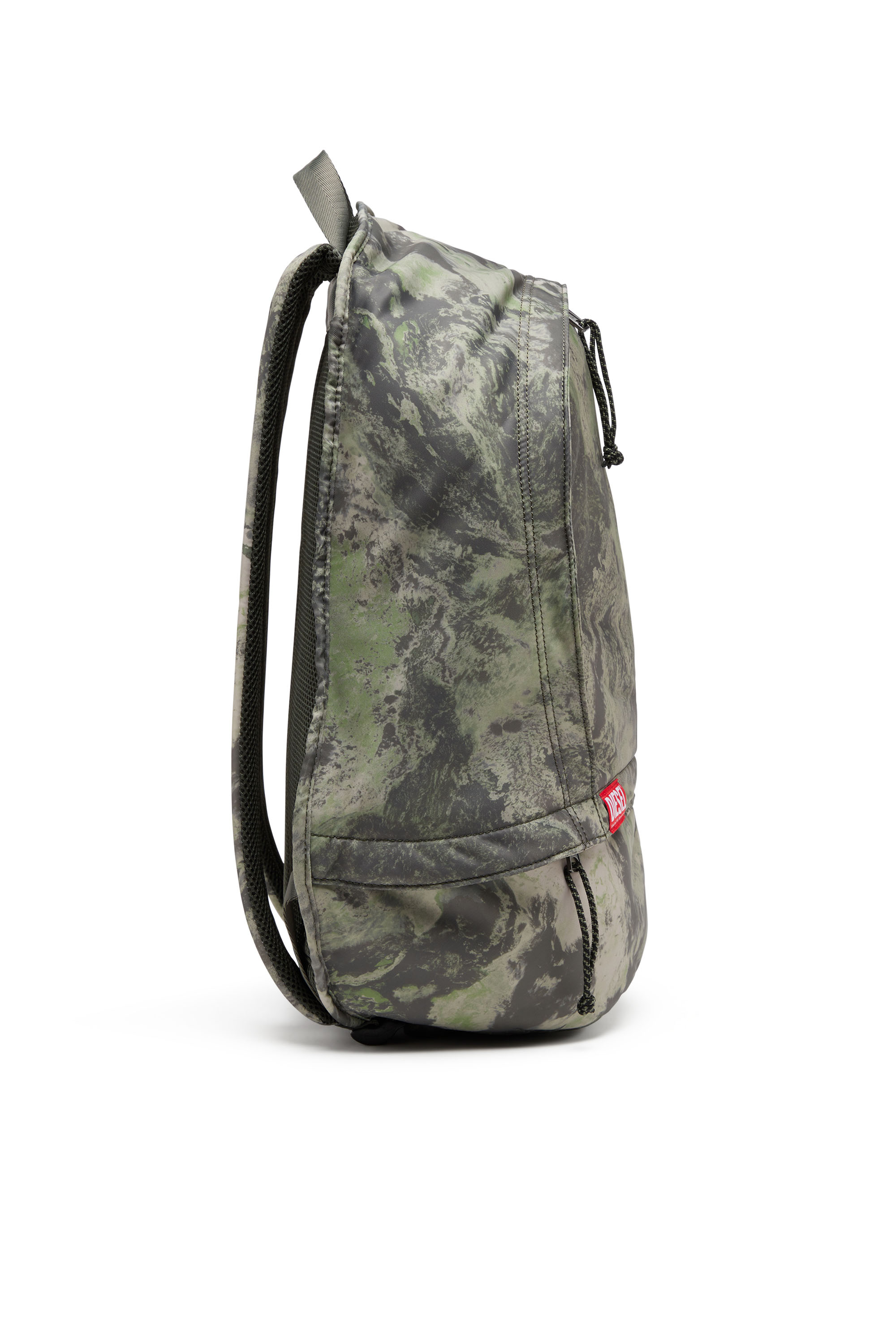 Diesel - RAVE BACKPACK X, Man's Rave Backpack X - Backpack in recycled earth-print fabric in Grey/Blue - 3