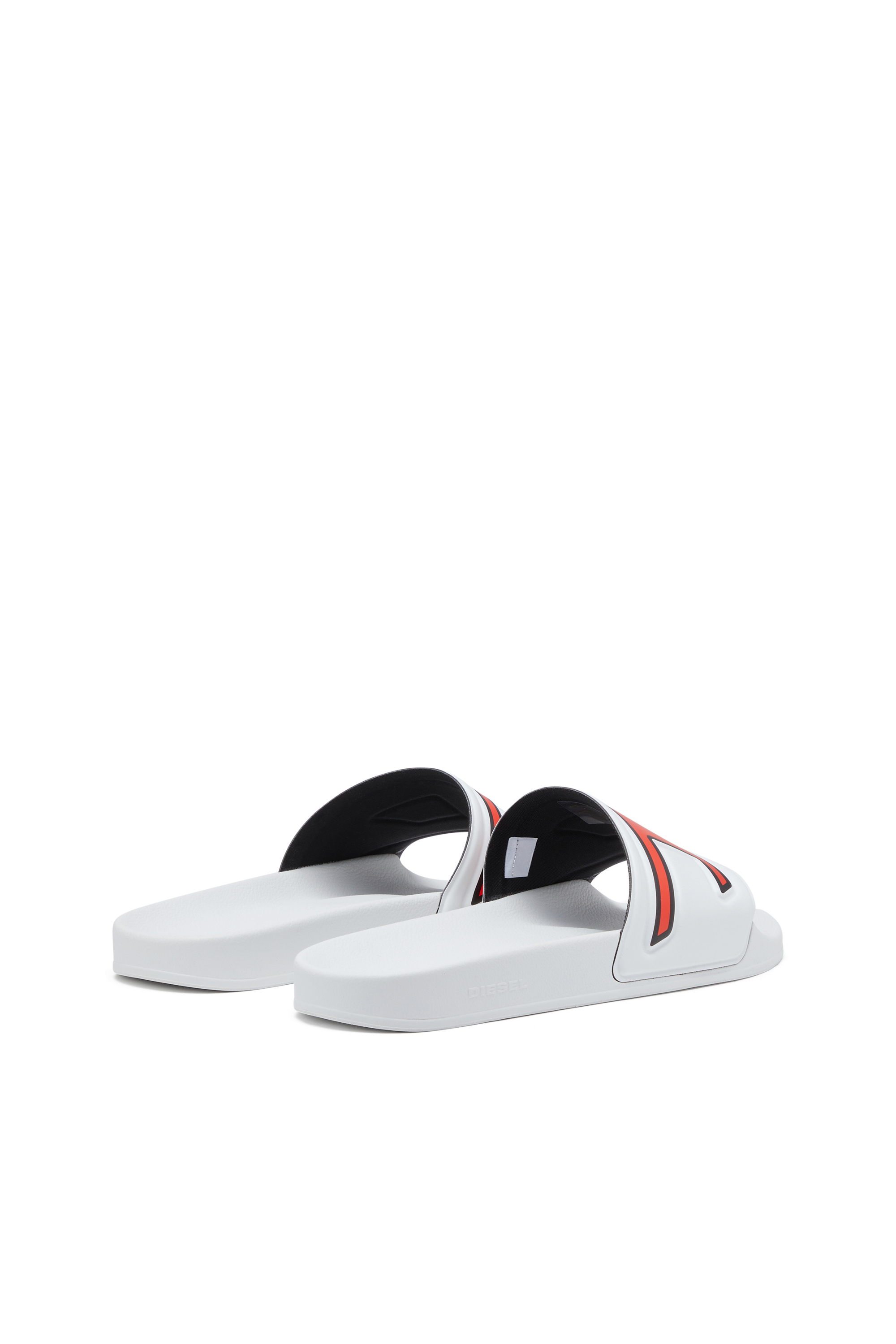 Diesel - SA-MAYEMI D, Man's Sa-Mayemi-Pool slides with embedded D logo in Red/White - 3