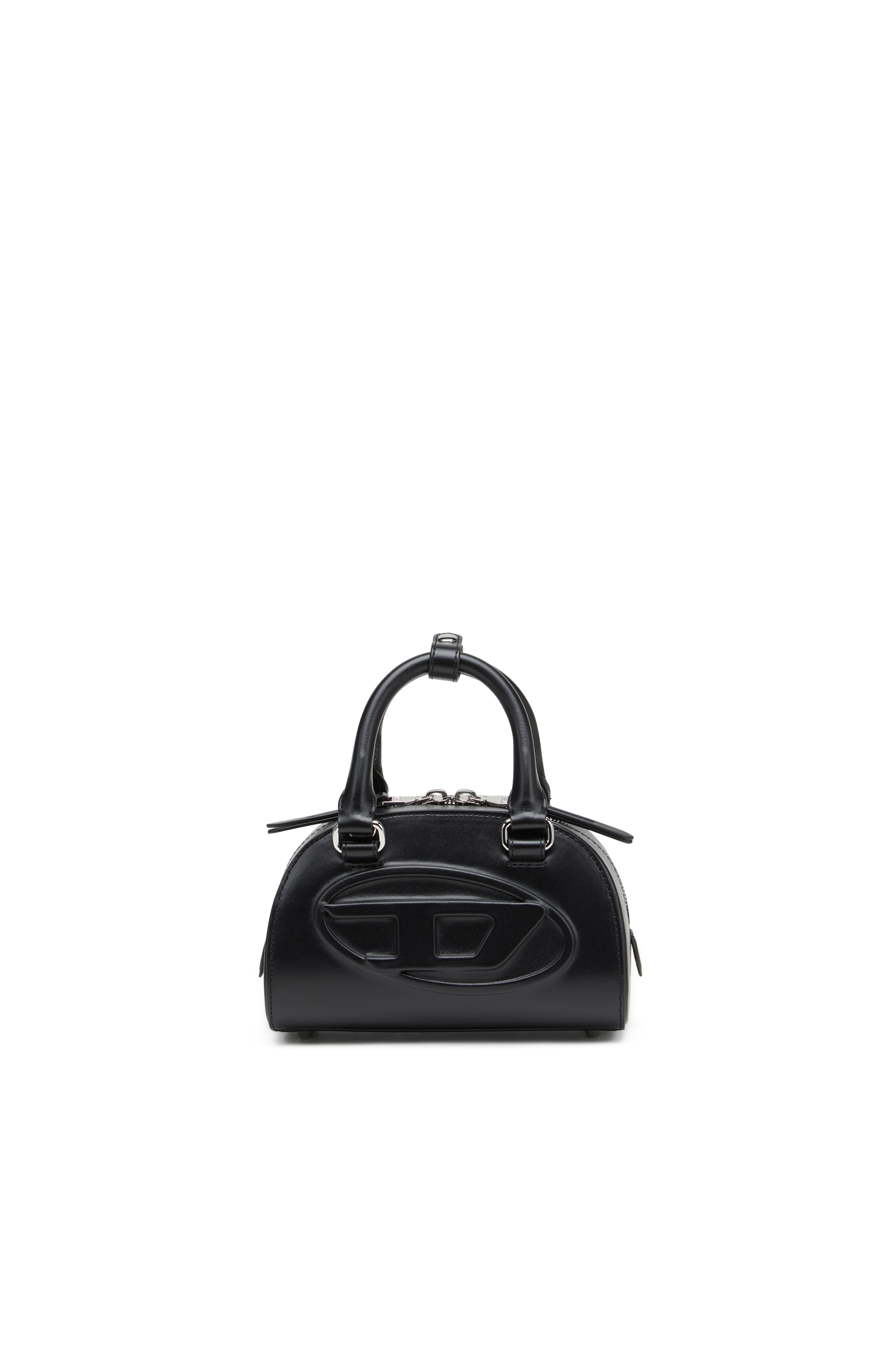 Diesel - 1DR DOME CROSSBODY, Woman's Leather mini bowling bag in Black - 1