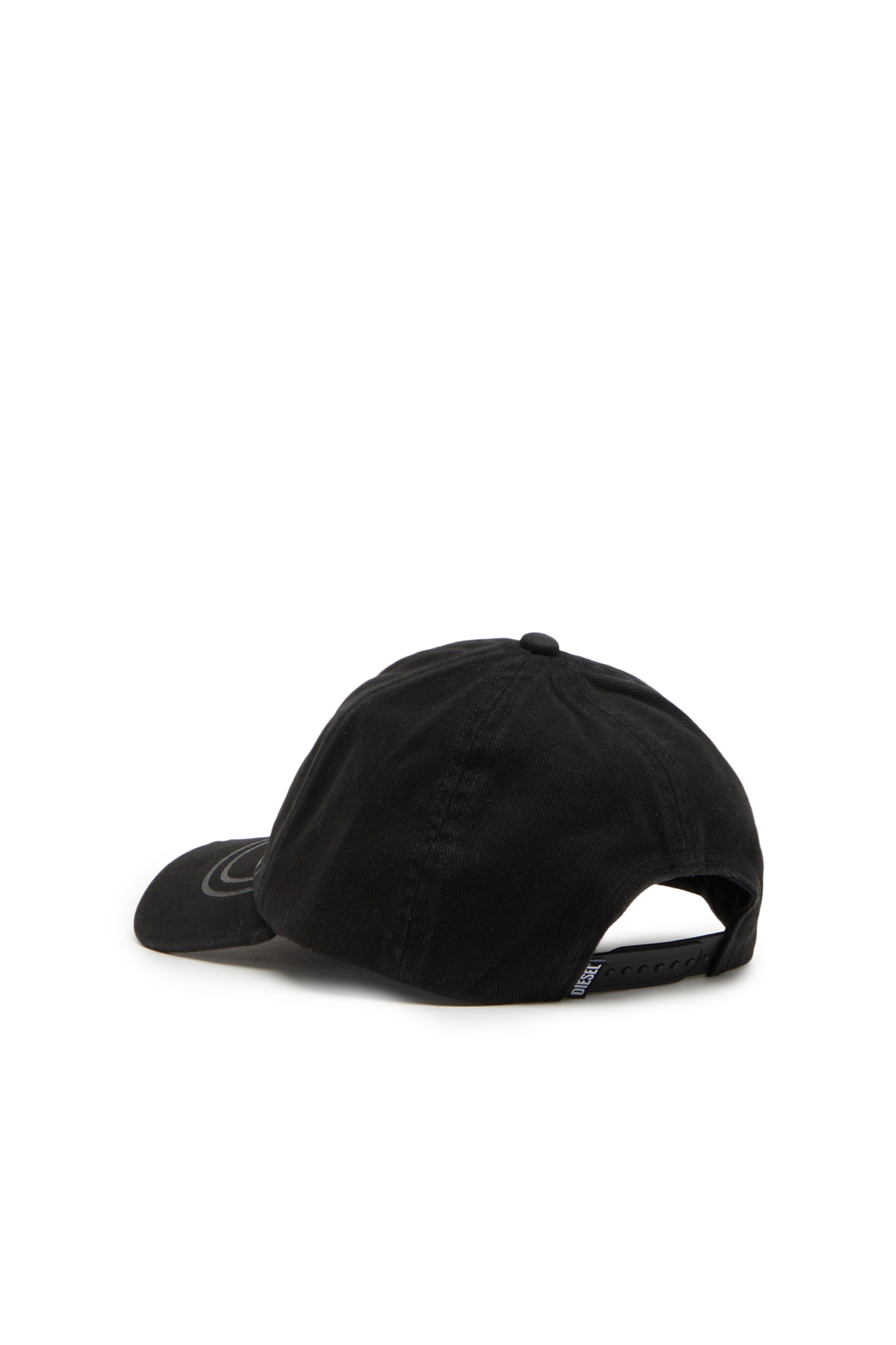 Diesel - C-COLM-STEN, Man's Baseball cap in brushed twill in Black - 2