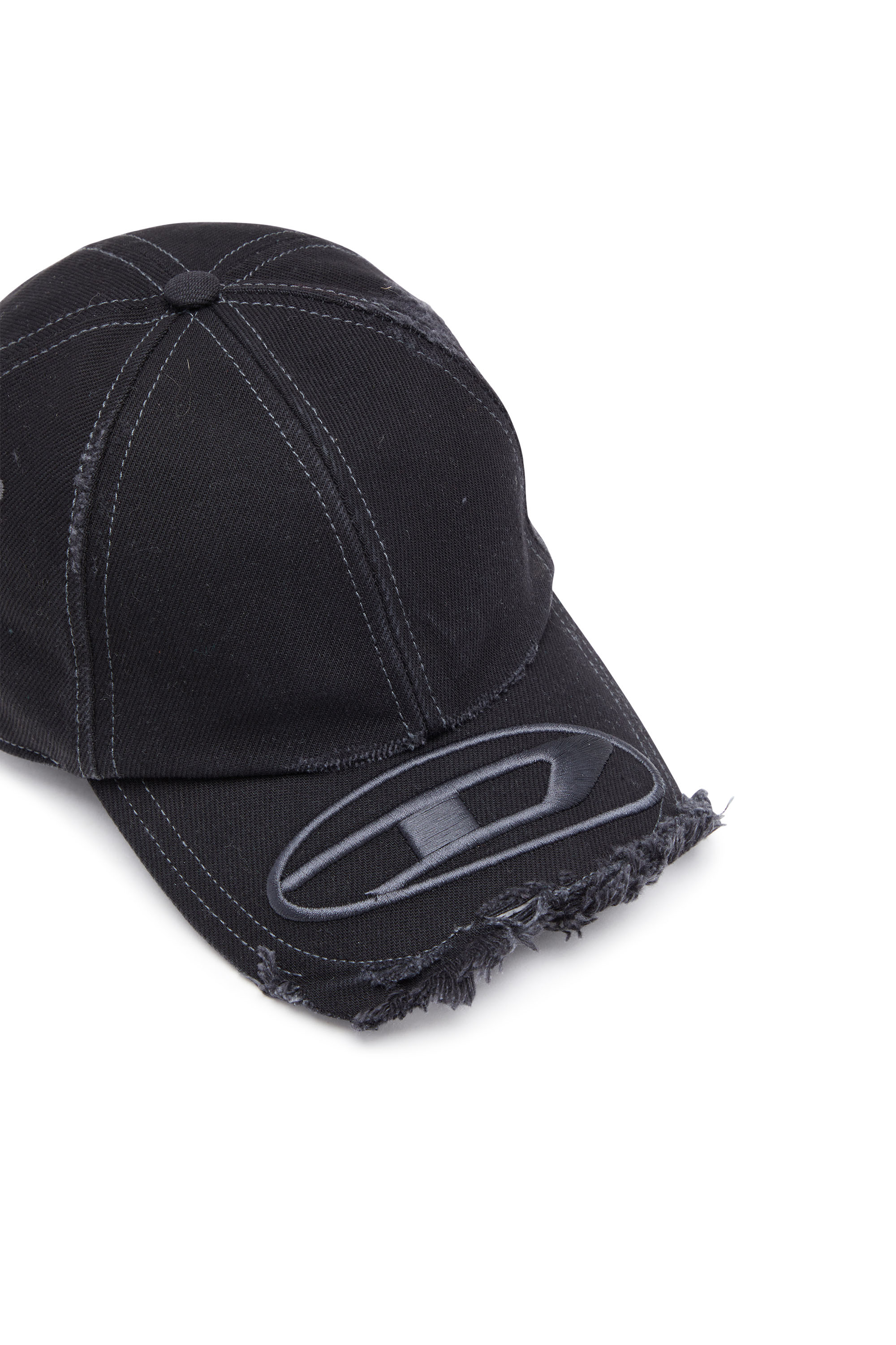 Diesel - C-JARL, Man's Baseball cap with embroidered peak in White - 3