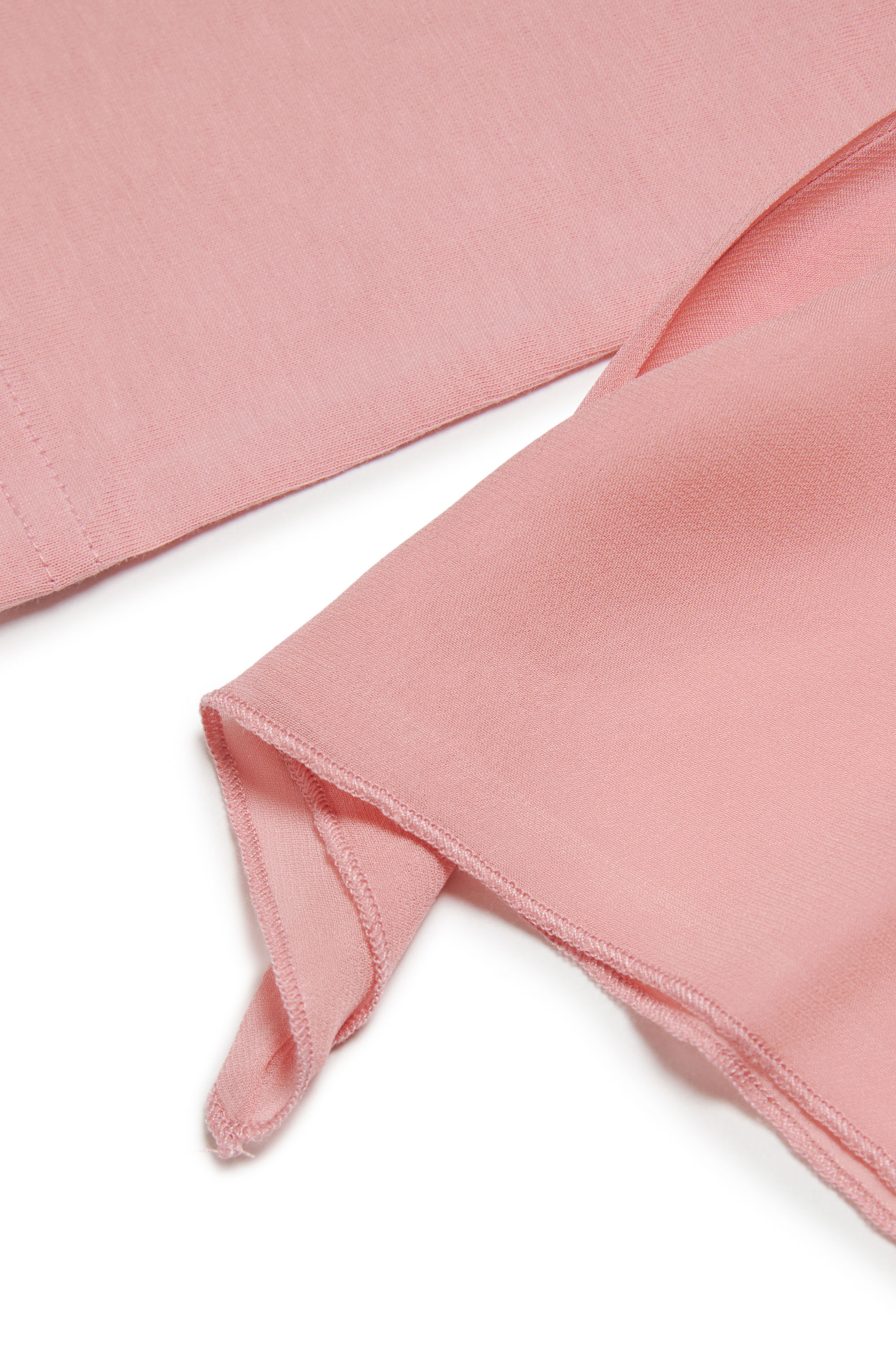 Diesel - TILLETTE, Woman's Long-sleeve T-shirt with chiffon flounce in Pink - 4