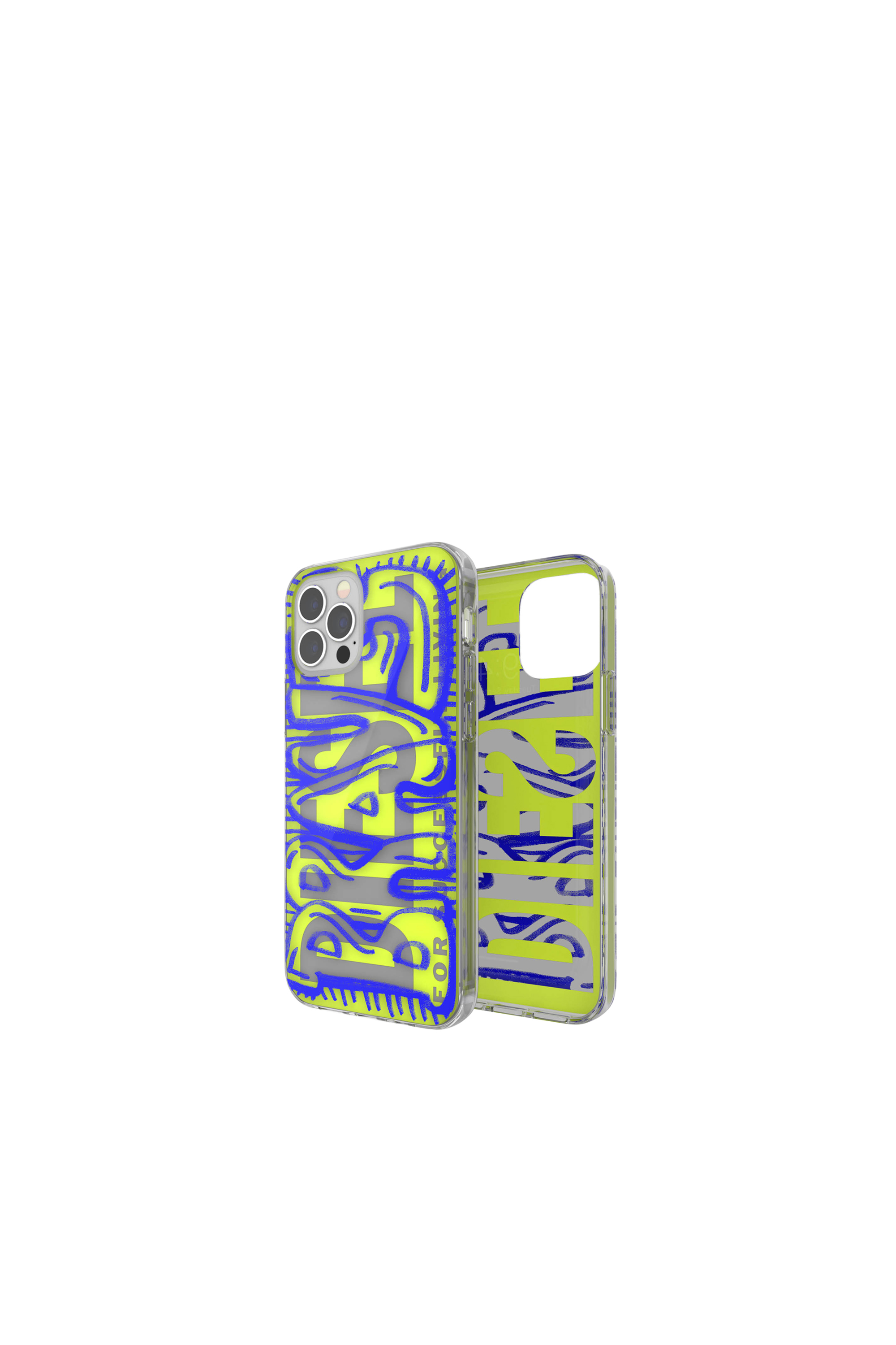 Diesel - 42564 STANDARD CASE, Unisex's Ultra-light TPU Case for iPhone 12/12 Pro in Blue/Green - 1