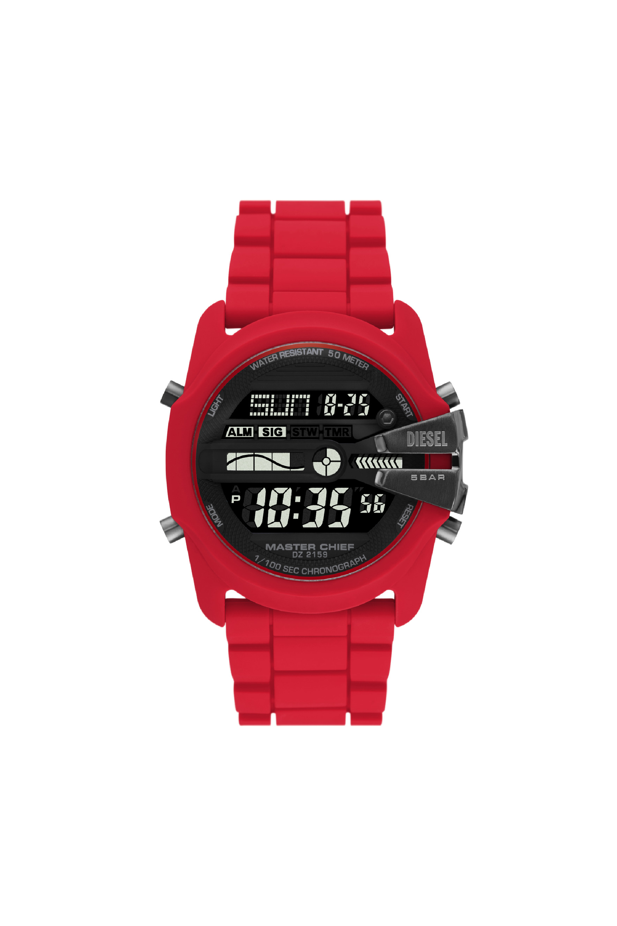 Diesel - DZ2159, Man's Master Chief Digital silicone watch in Red - 1