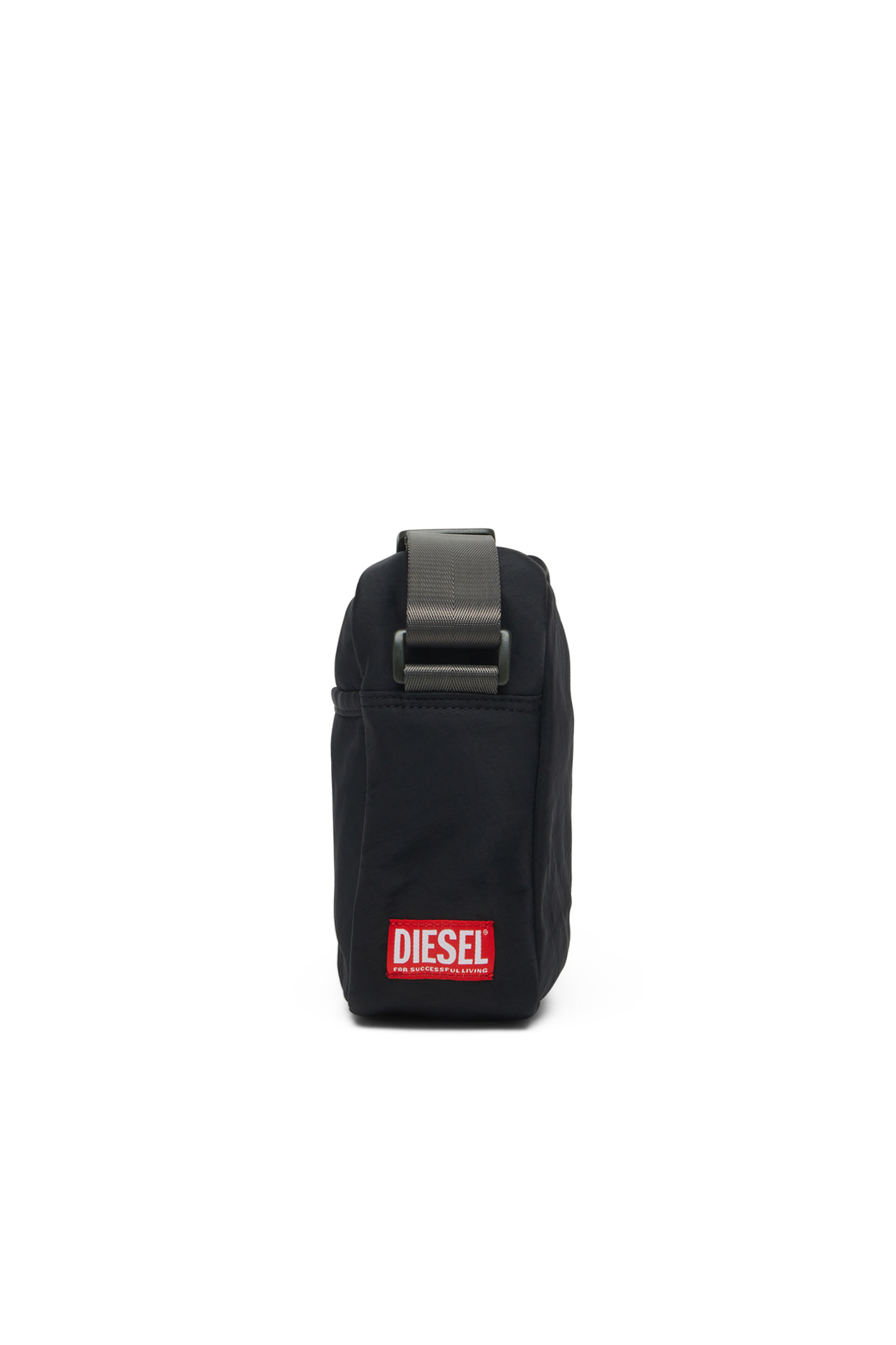 Diesel - RAVE CROSSBODY X, Man's Rave Crossbody X - Crossbody bag in washed recycled fabric in Black - 3