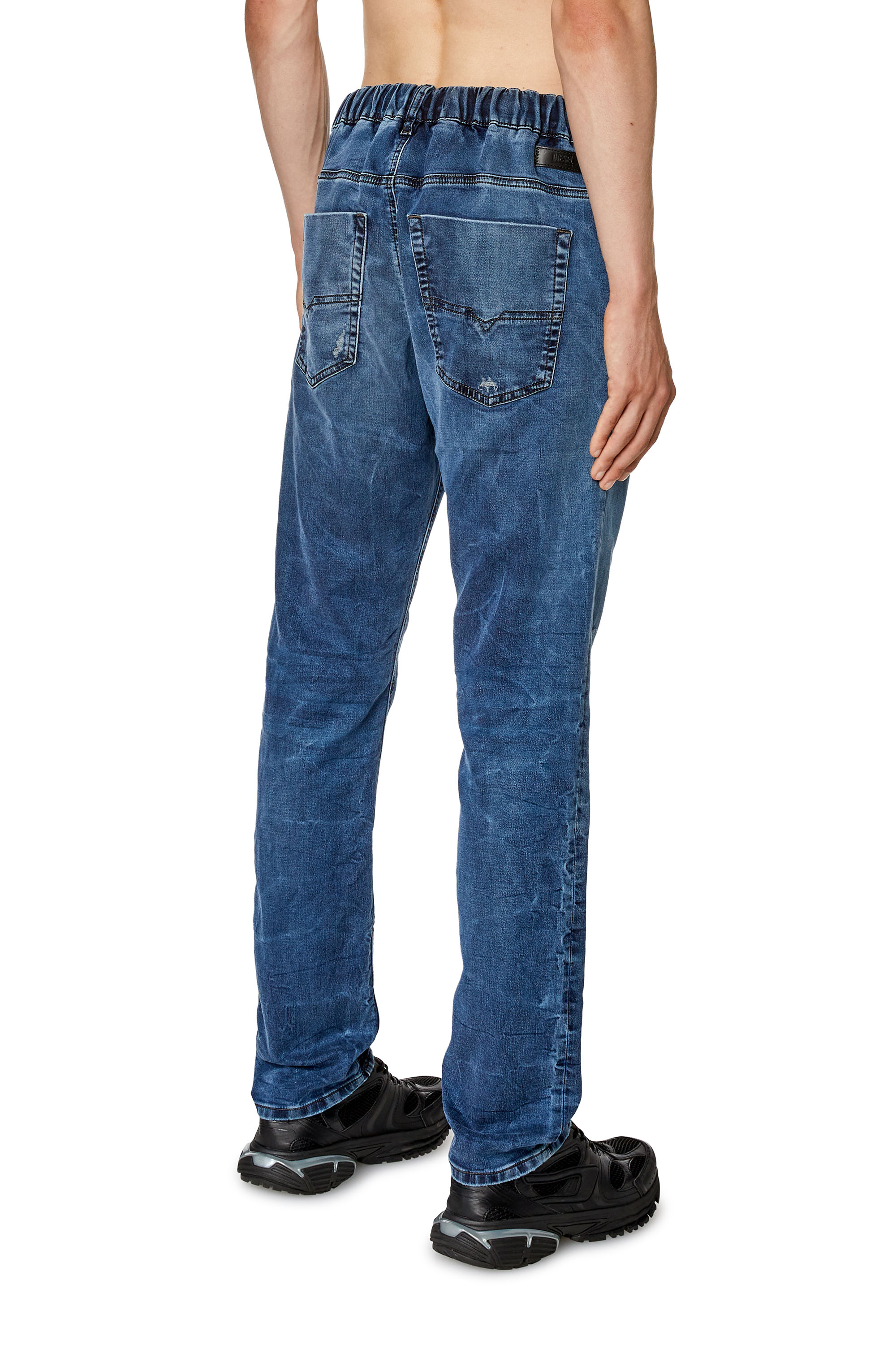 Diesel - Tapered 2030 D-Krooley Joggjeans® E9H11, Man's Tapered 2030 D-Krooley Joggjeans® in Dark Blue - 4