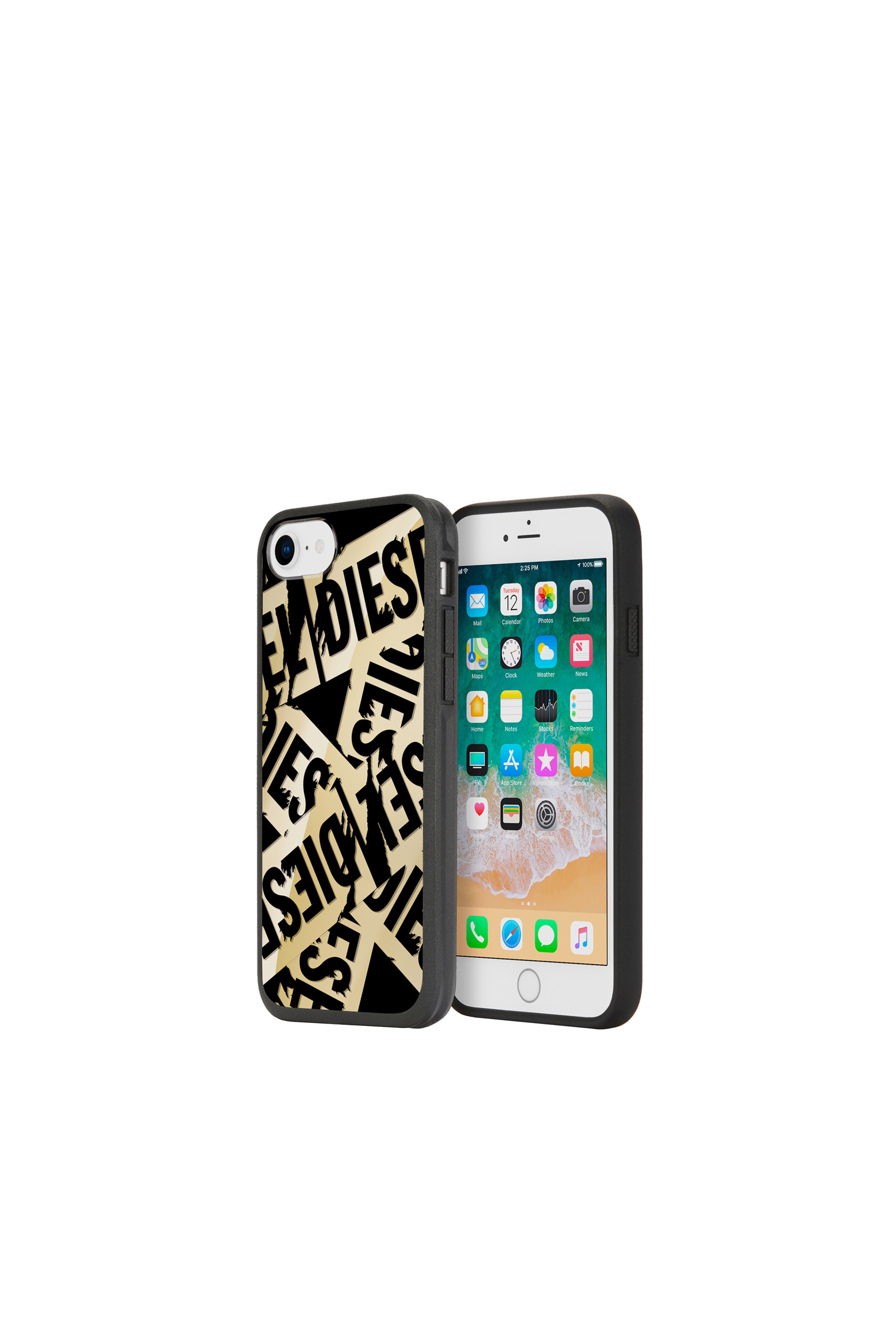 Diesel - MULTI TAPE GOLD/BLACK IPHONE 8/7/6S/6 CASE, Unisex's Gold/black case,iPhone 8/7/6s/6 in Gold - 1