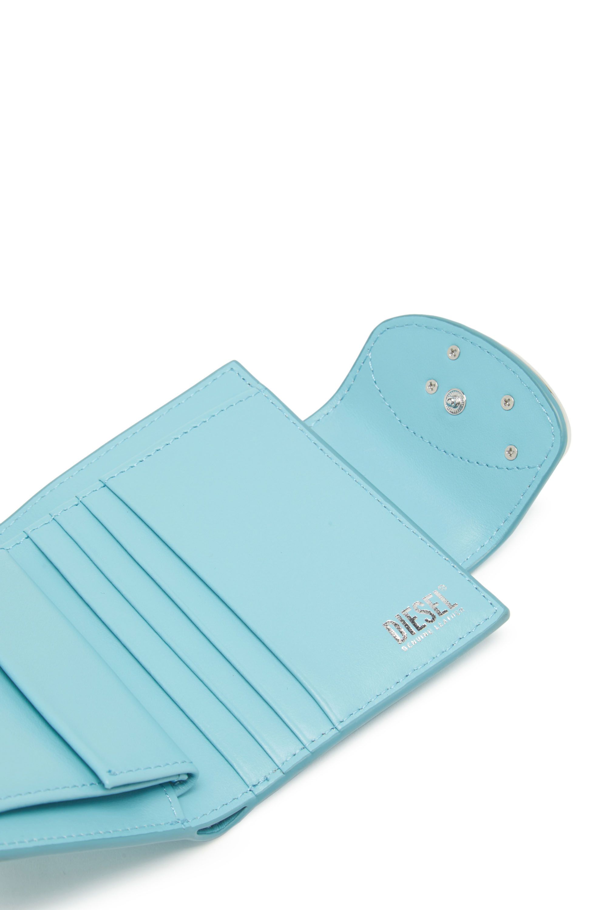 Diesel - CAMILLE, Woman's Colour-block leather wallet in Azure - 3