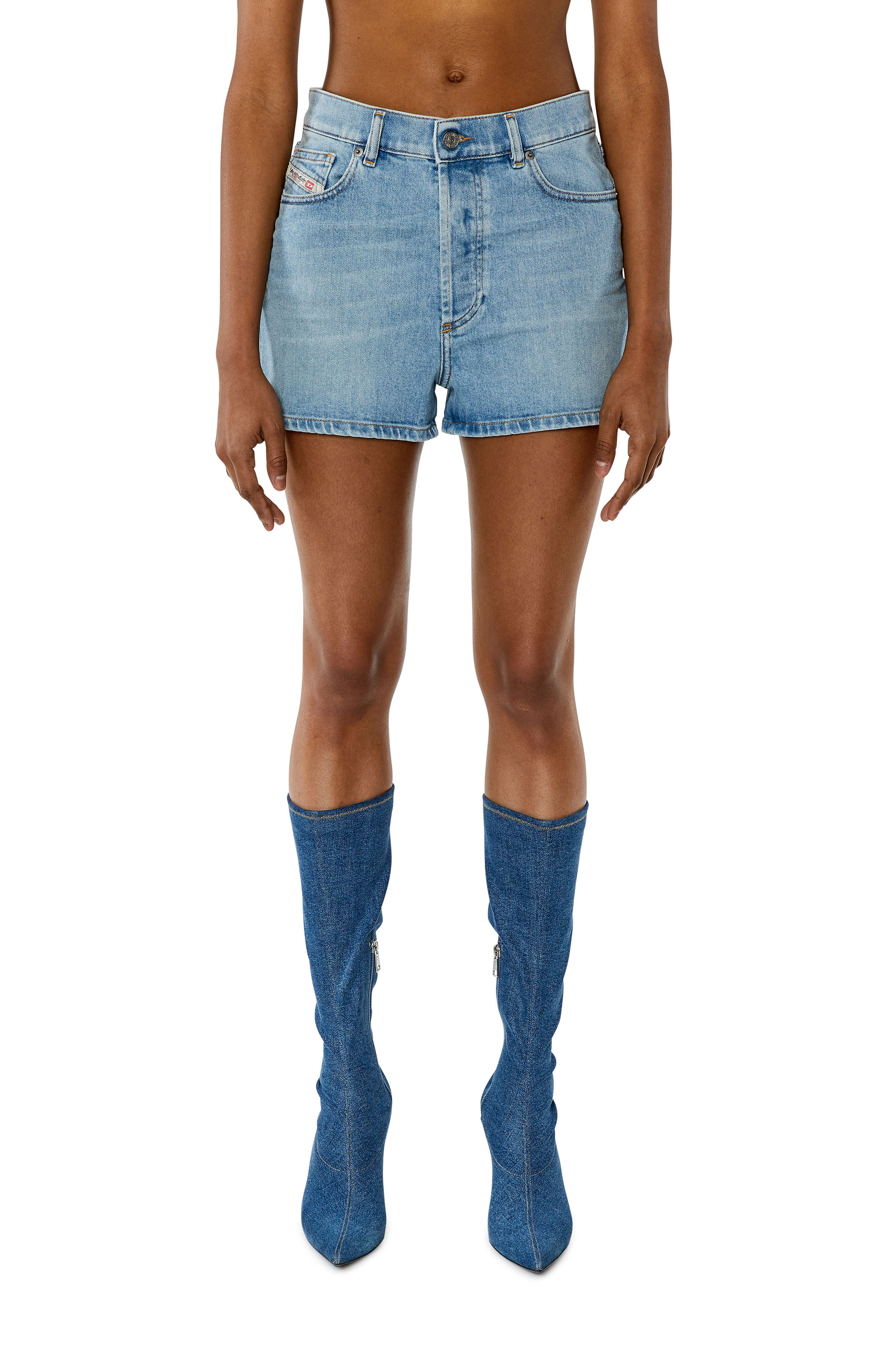 Diesel - D-GER, Woman's Denim shorts in Light Blue - 1