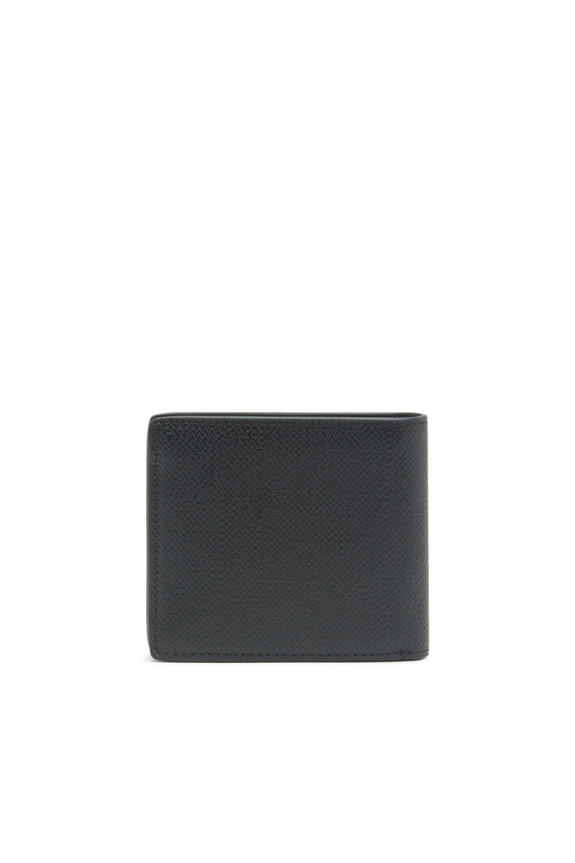 Diesel - BI-FOLD COIN S 3D, Man's Bi-fold wallet in textured leather in Black - 2