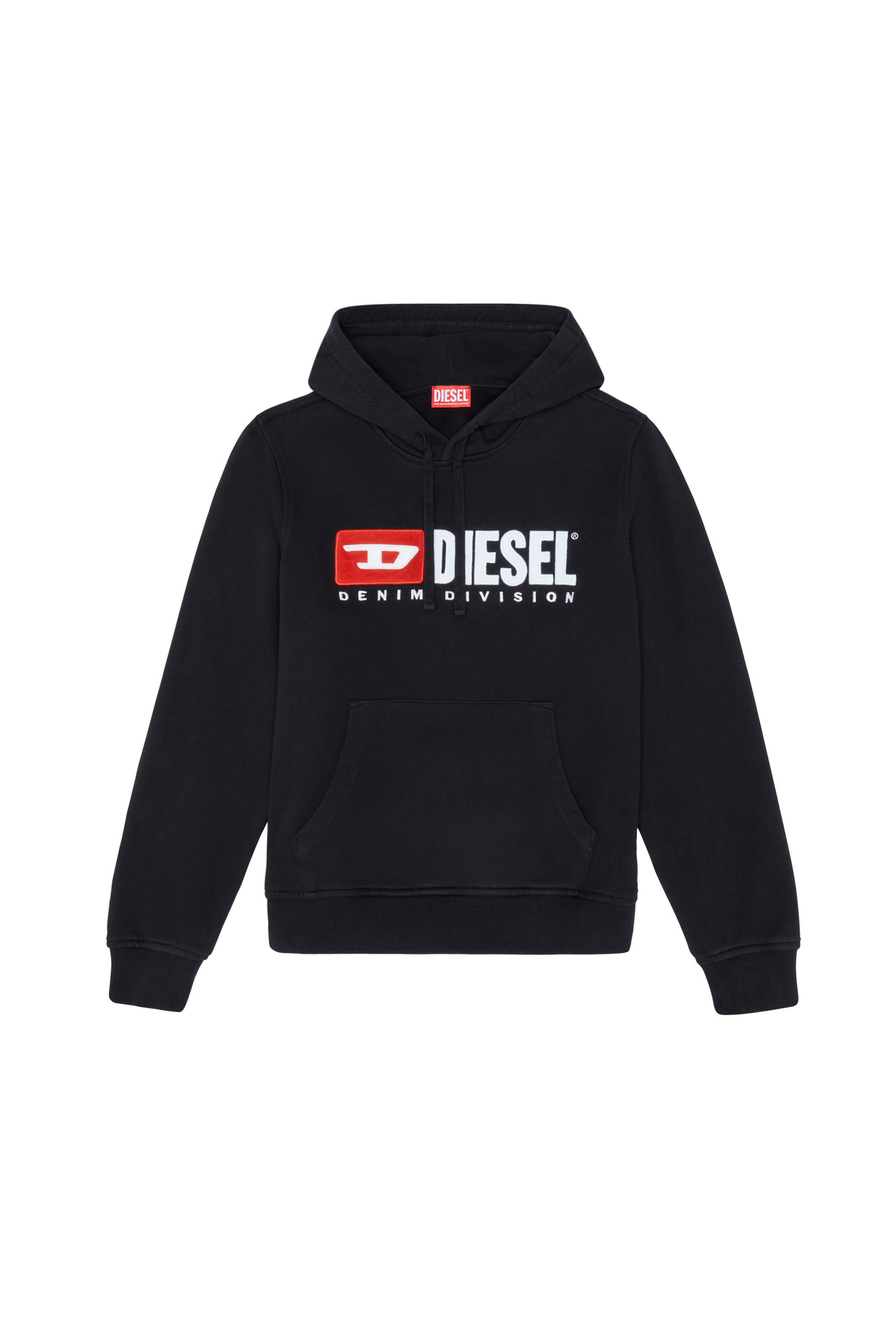 Diesel - S-GINN-HOOD-DIV, Man's Denim Division hoodie in Black - 3