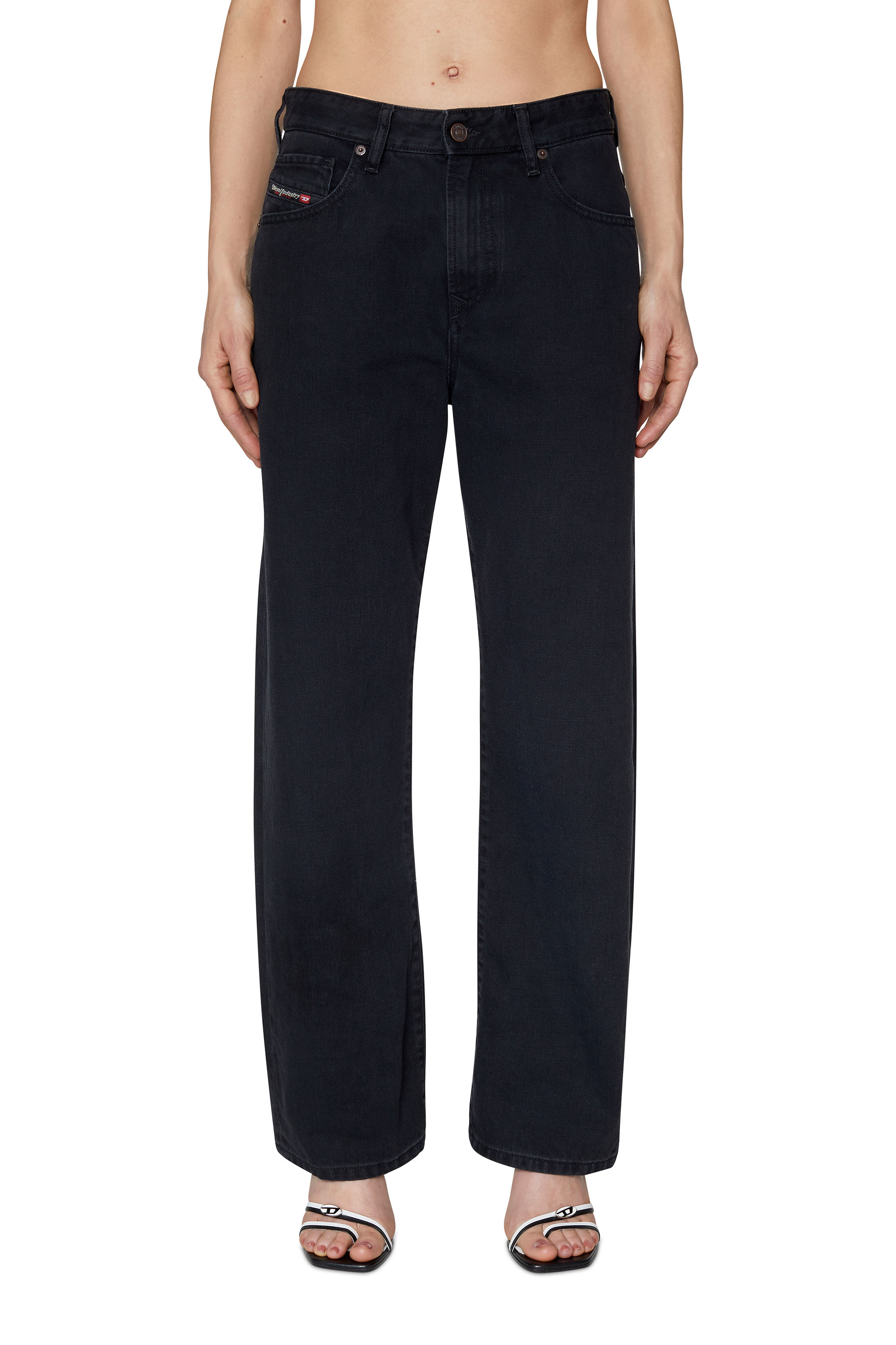 Diesel - Woman's Straight Jeans 1999 D-Reggy Z09RL, Black/Dark grey - 1