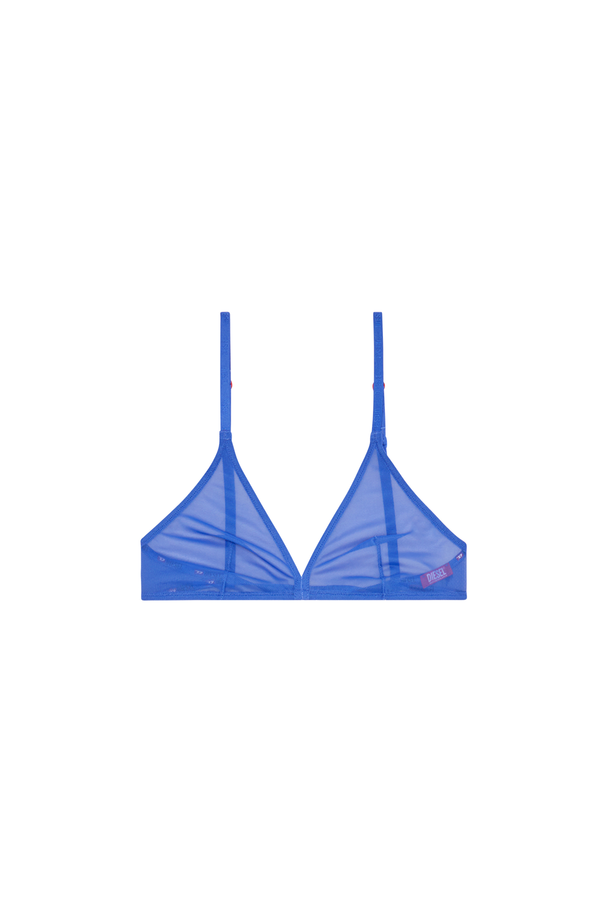 Diesel - UFSB-MUSA, Woman's Triangle bra in stretchy mesh in Blue - 4