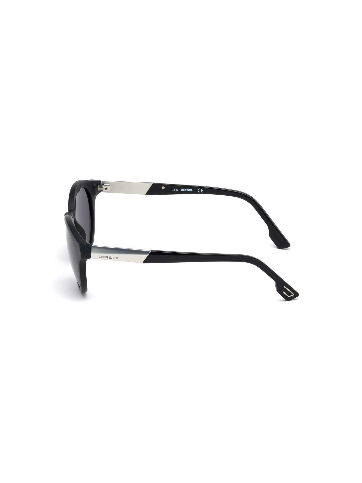 Diesel - DM0186, Unisex's Full rim shape eyewear with metal plaque in Black - 3