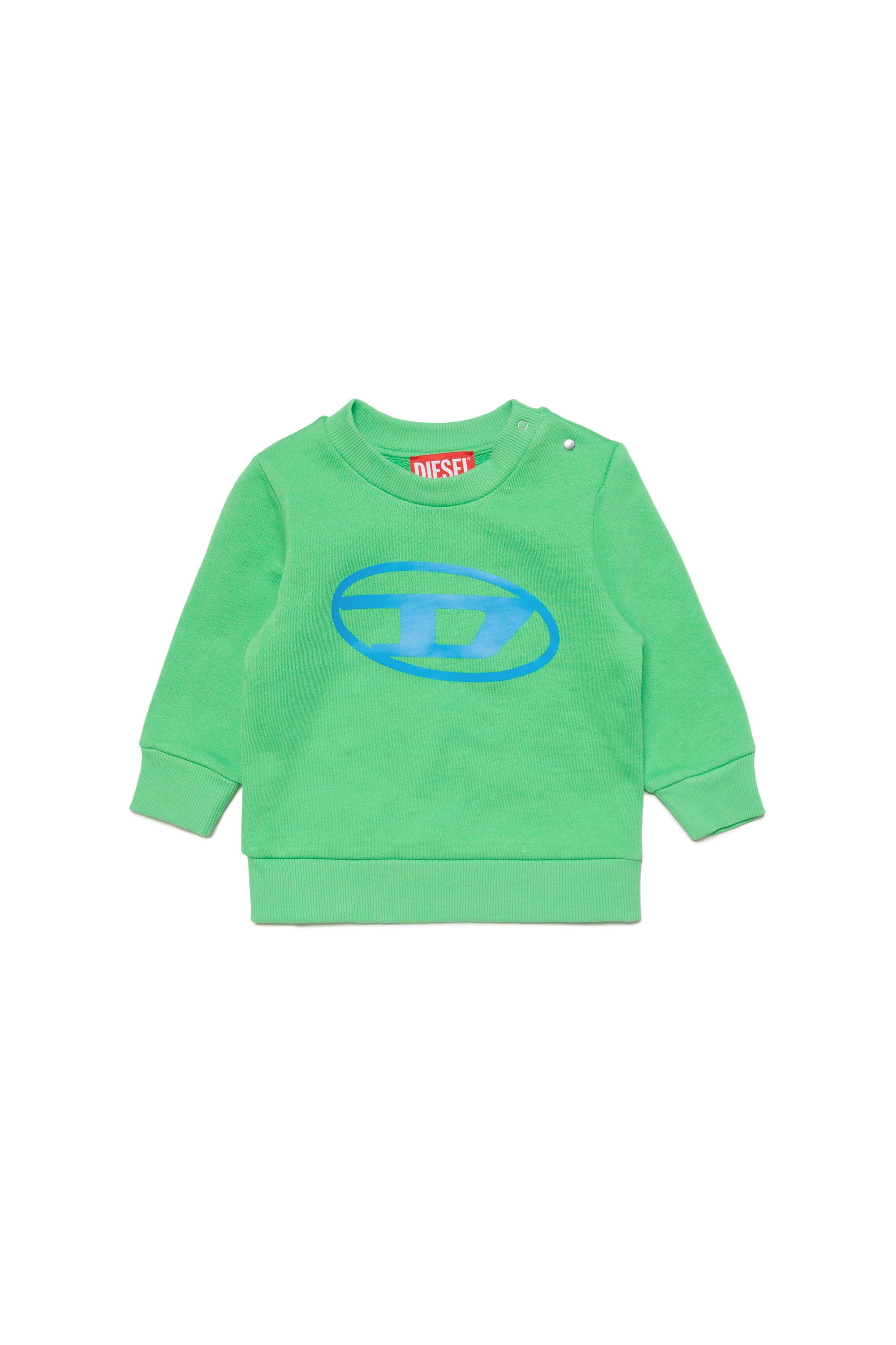 Diesel - SCERB, Unisex's Cotton sweatshirt with Oval D in Green - 1