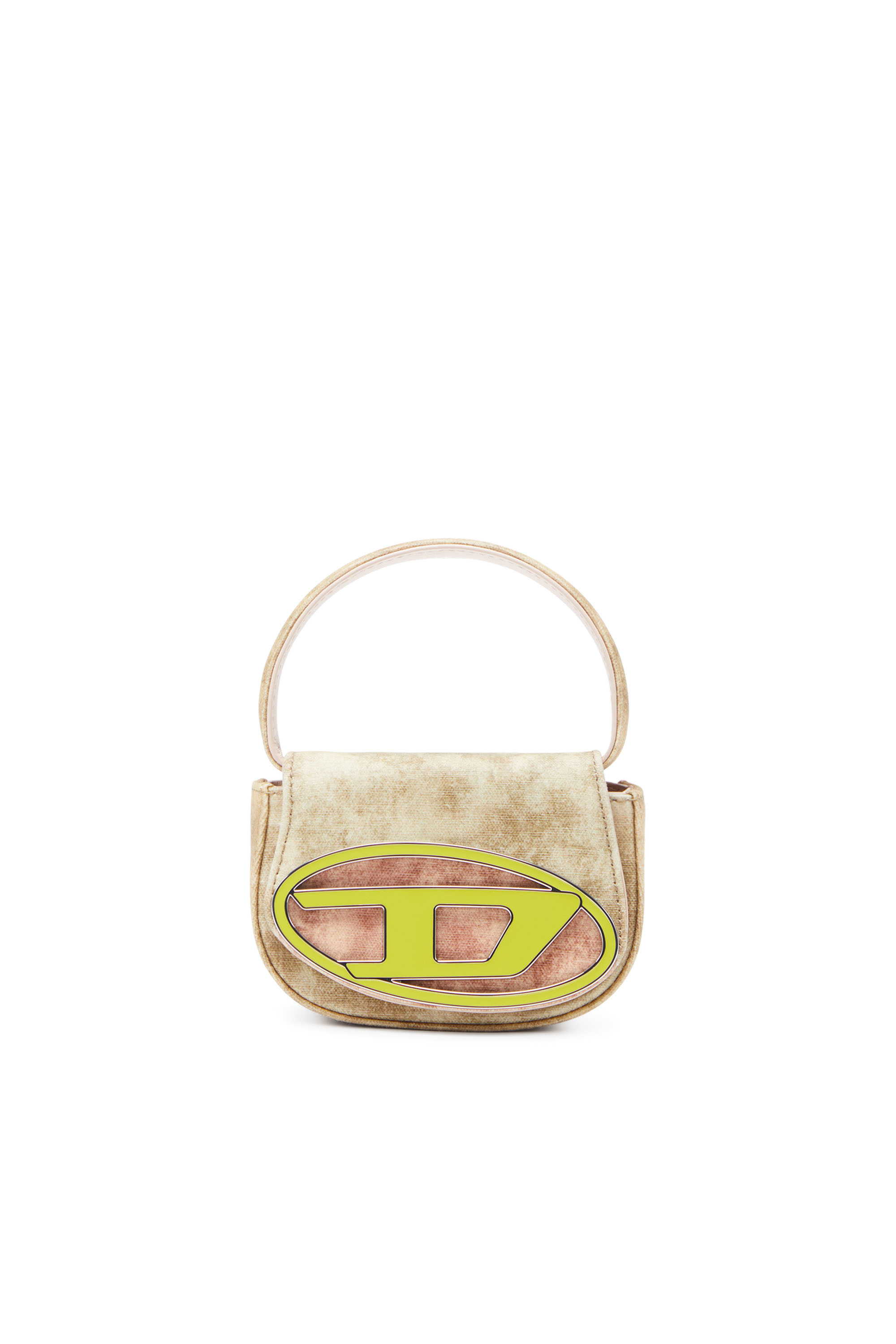 Diesel - 1DR XS, Woman's 1DR XS - Iconic mini bag in waxed canvas in Yellow - 1